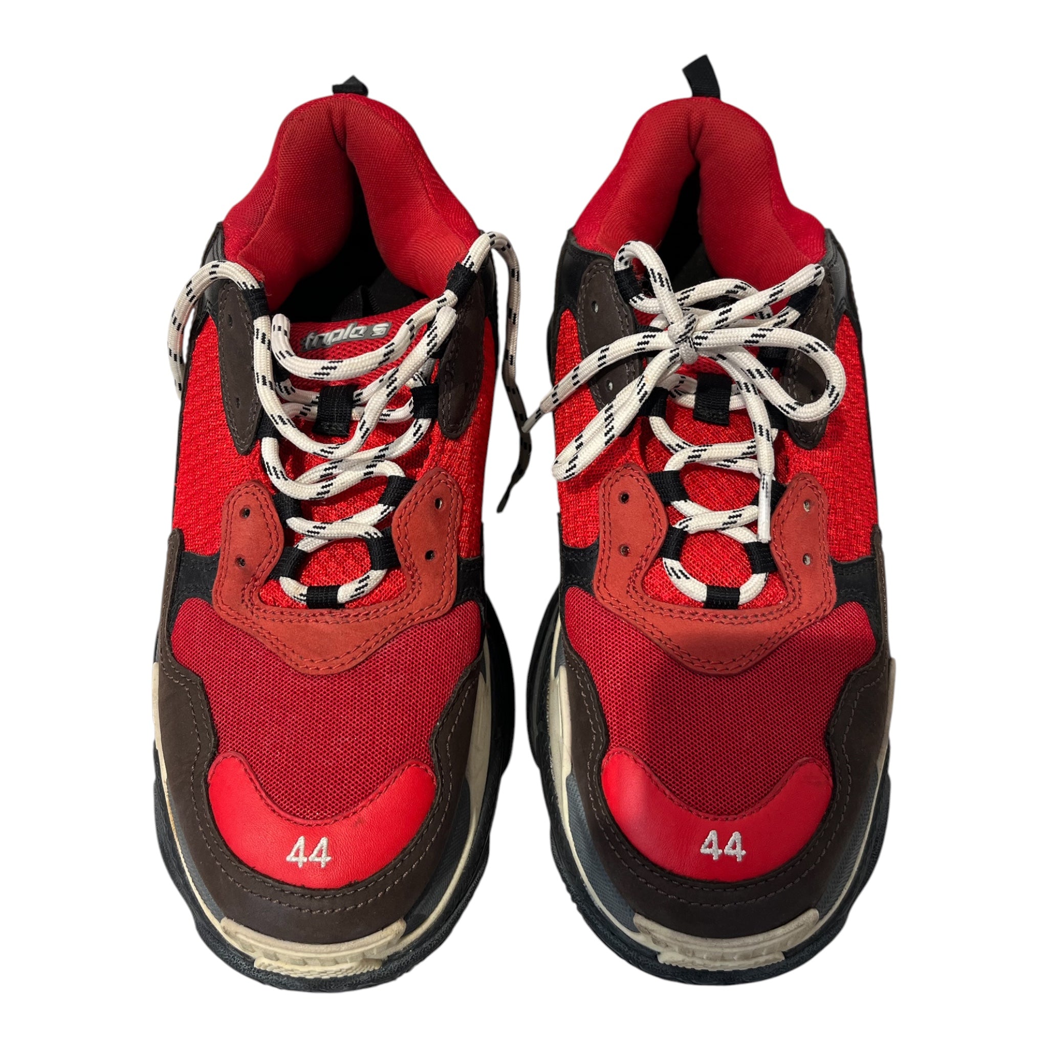 BALENCIAGA/Low-Sneakers/US 11/Polyester/RED/TRIPLE S view 3