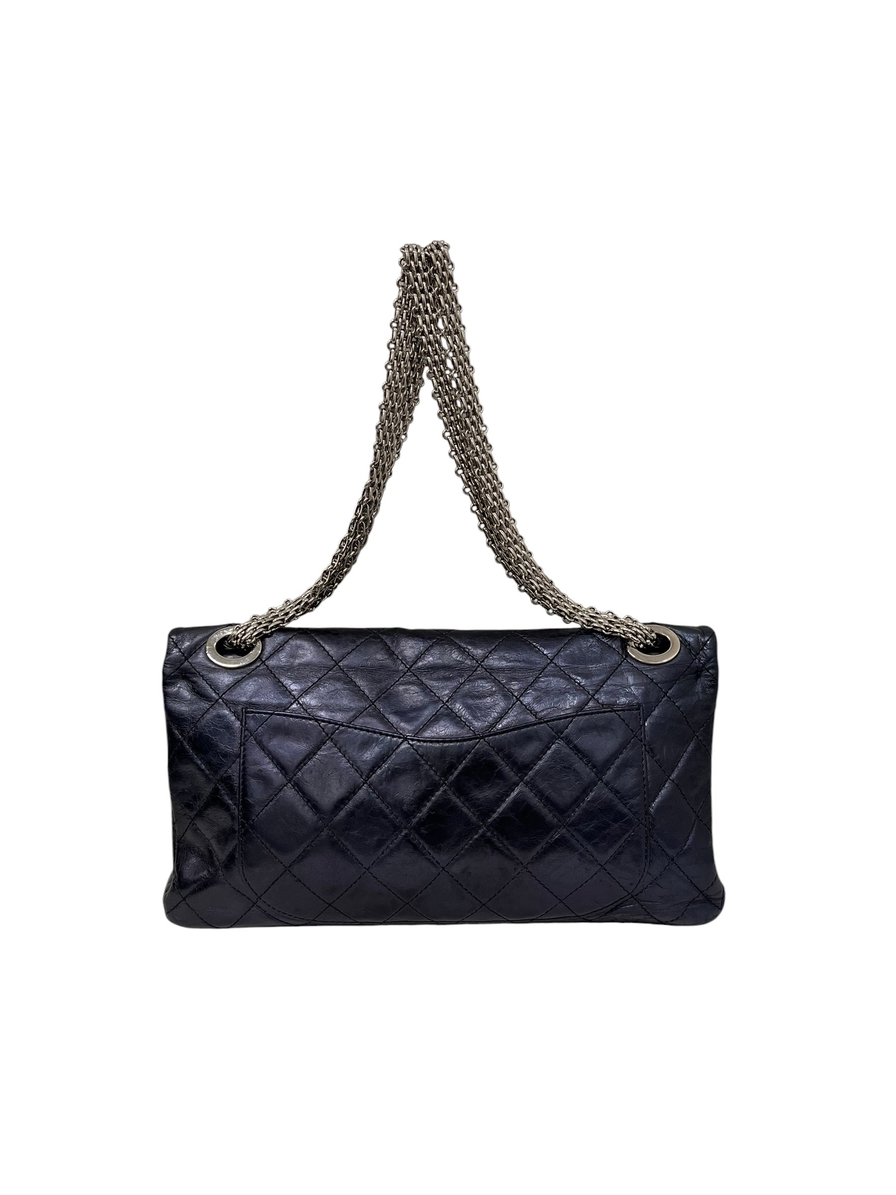 CHANEL/Hand Bag/Leather/NVY/2.55 REISSUE DOUBLE FLAP view 2