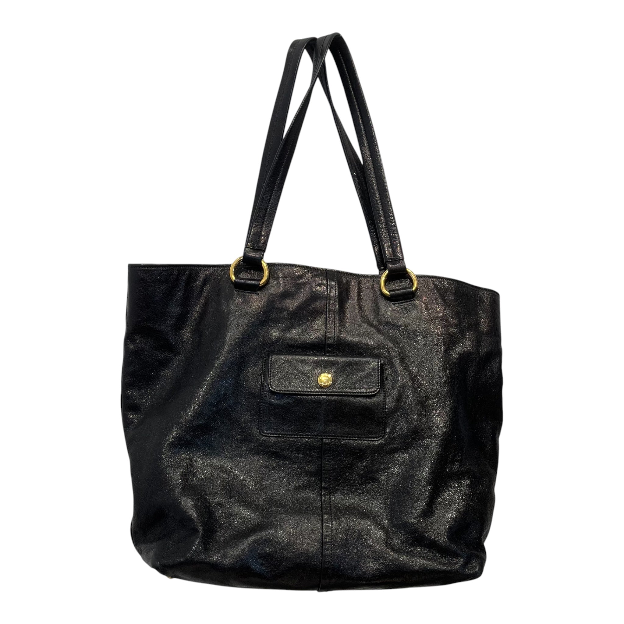 PRADA/Hand Bag/Leather/BLK/gold-tone hardware view 2