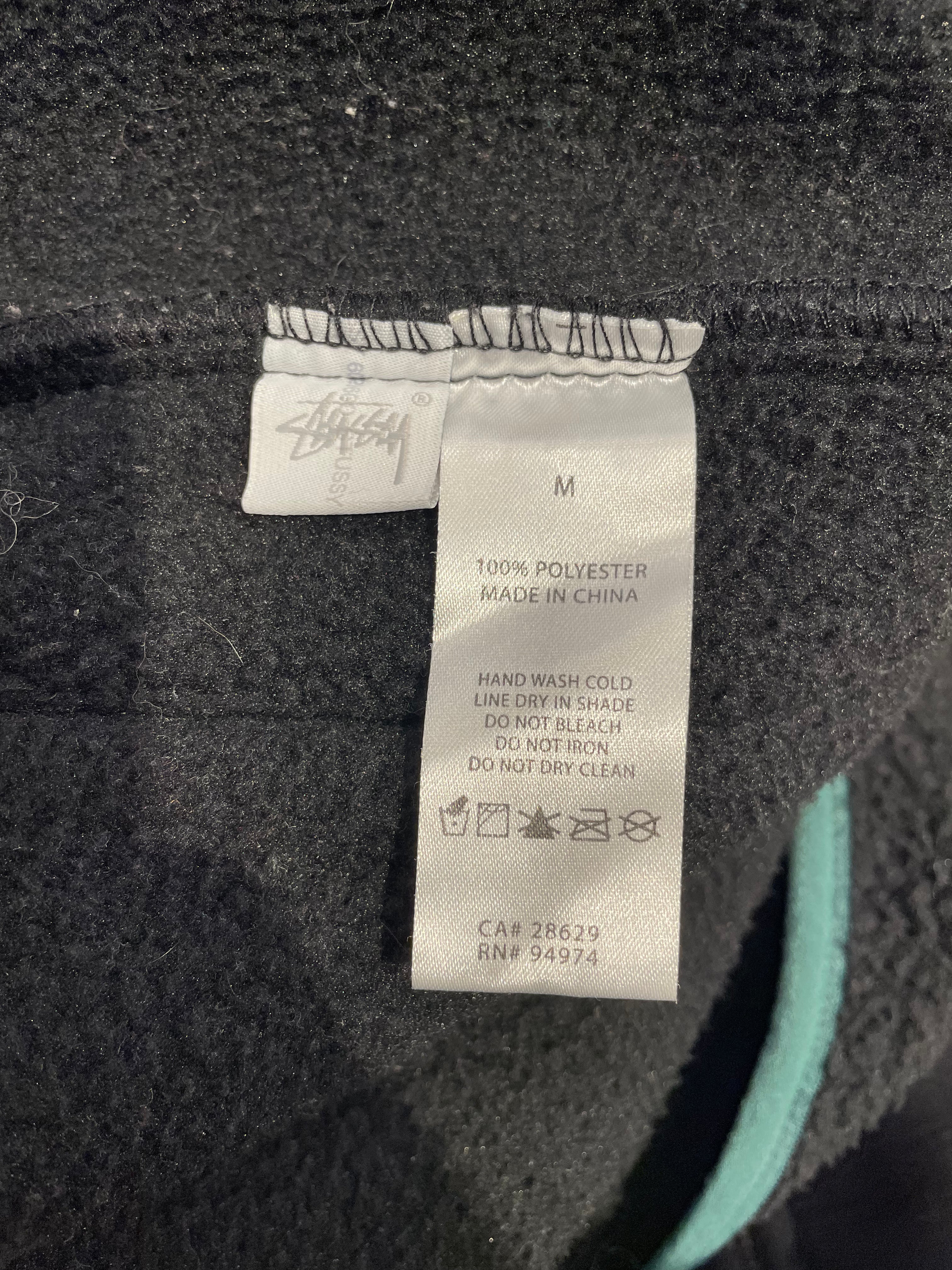 STUSSY/Fleece Jkt/M/Cotton/BLK/zip fleece view 4