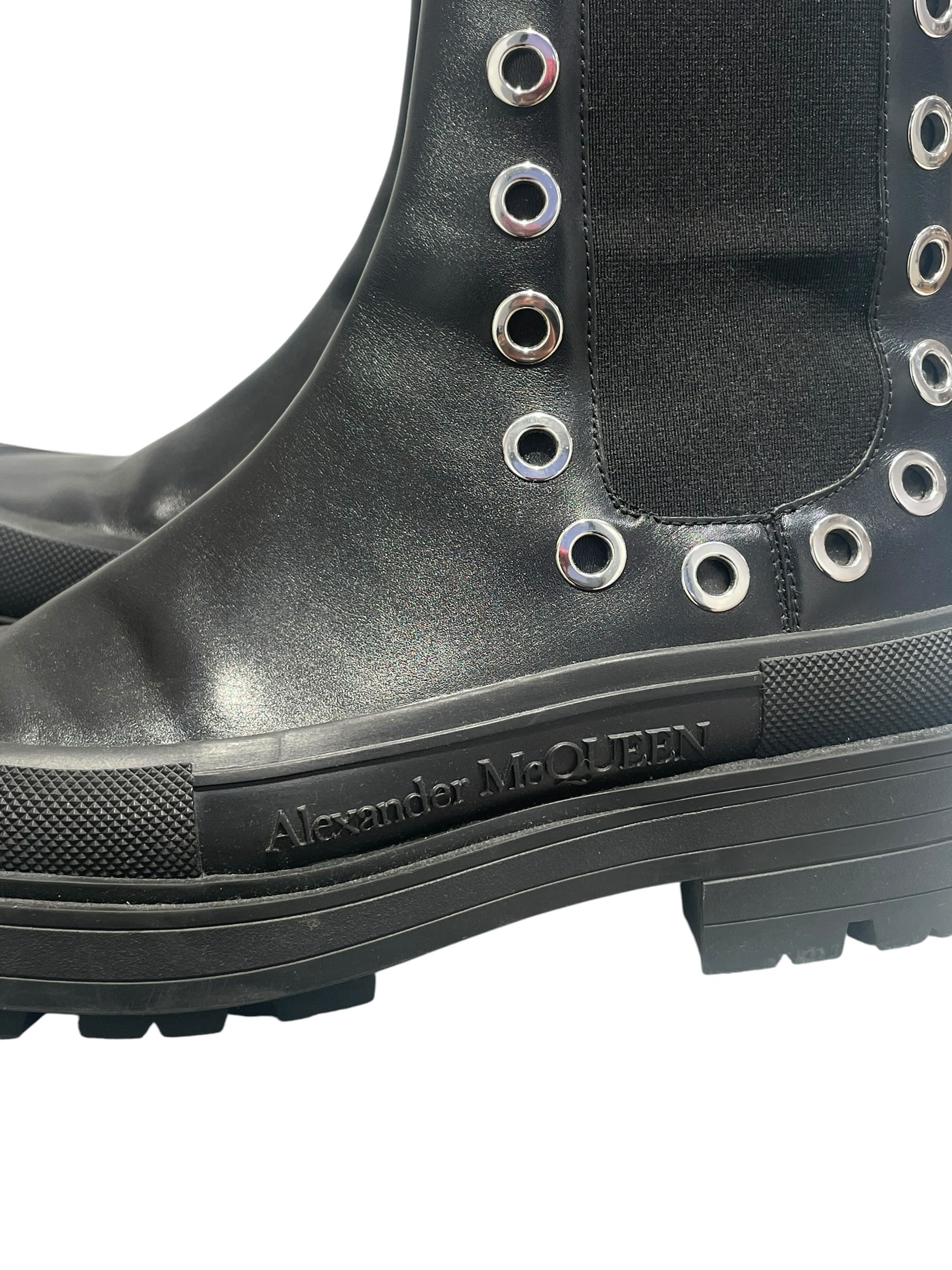 Alexander McQueen/Biker Boots/US 11/Leather/BLK/silver detail/ platform boots view 6