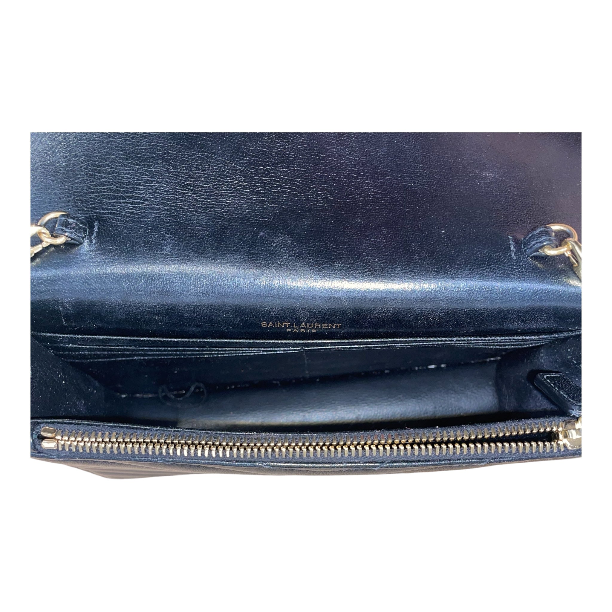 SAINT LAURENT/Cross Body Bag/Leather/BLK/CASSANDRE ENVELOPE W GLD HRDWR view 5