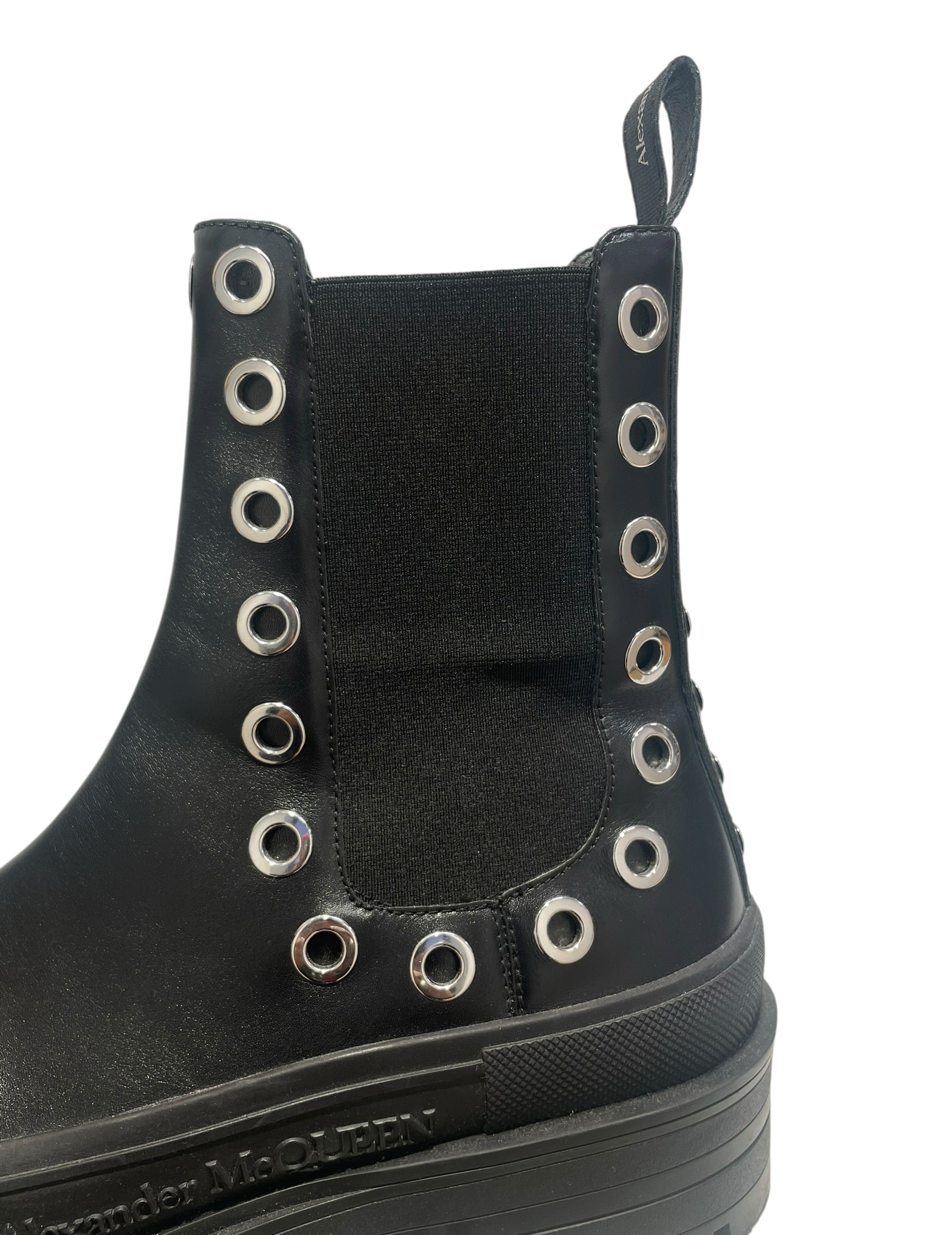 Alexander McQueen/Biker Boots/US 11/Leather/BLK/silver detail/ platform boots view 7