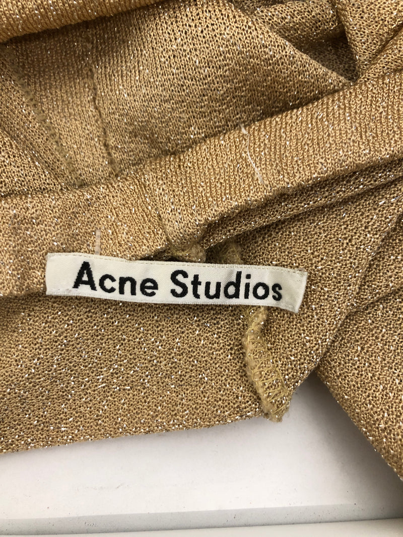 Acne Studios/Bootcut Pants/S/GLD/shimmer pant green striping