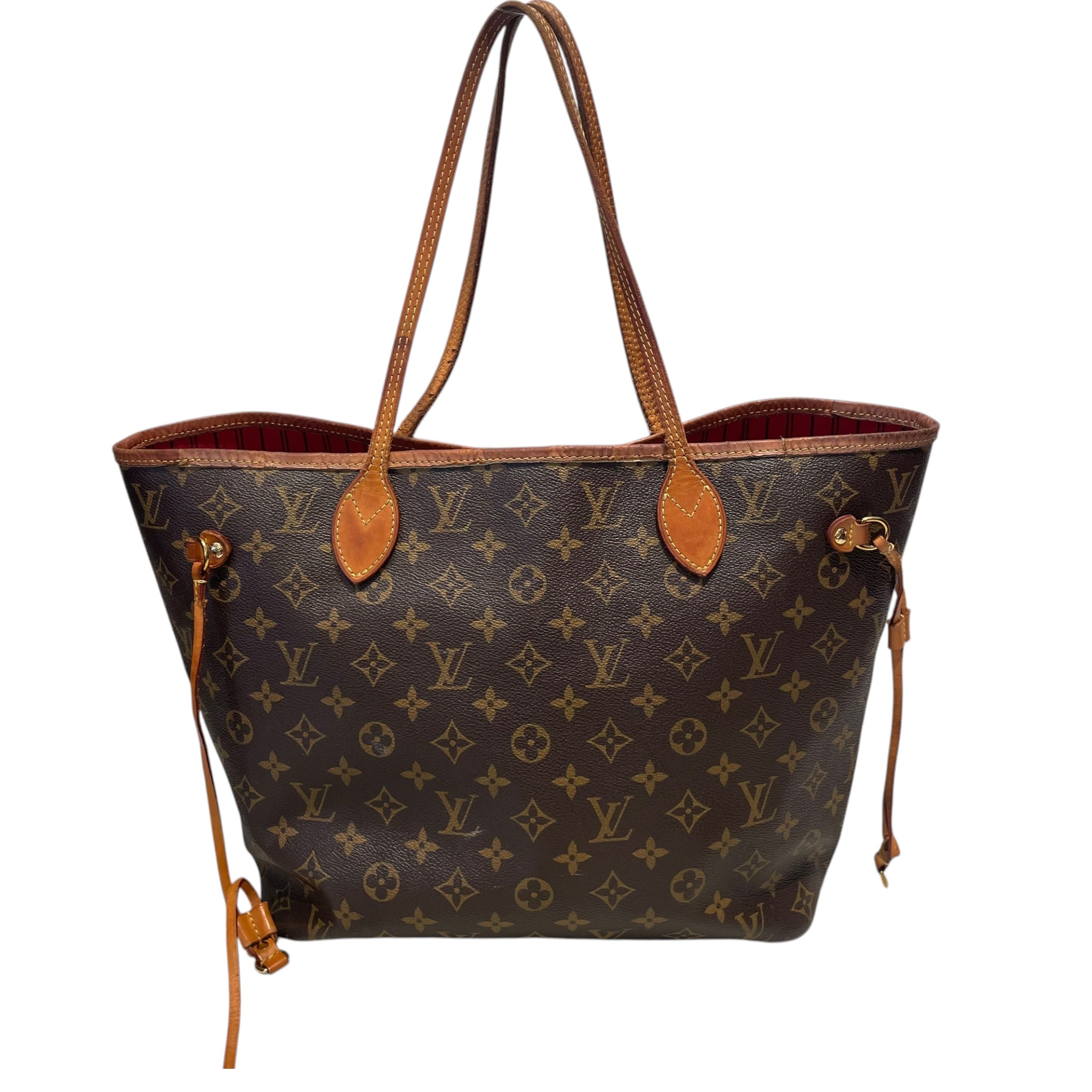 LOUIS VUITTON/Tote Bag/Monogram/Leather/BRW/Louis Vuitton  Never Full MM