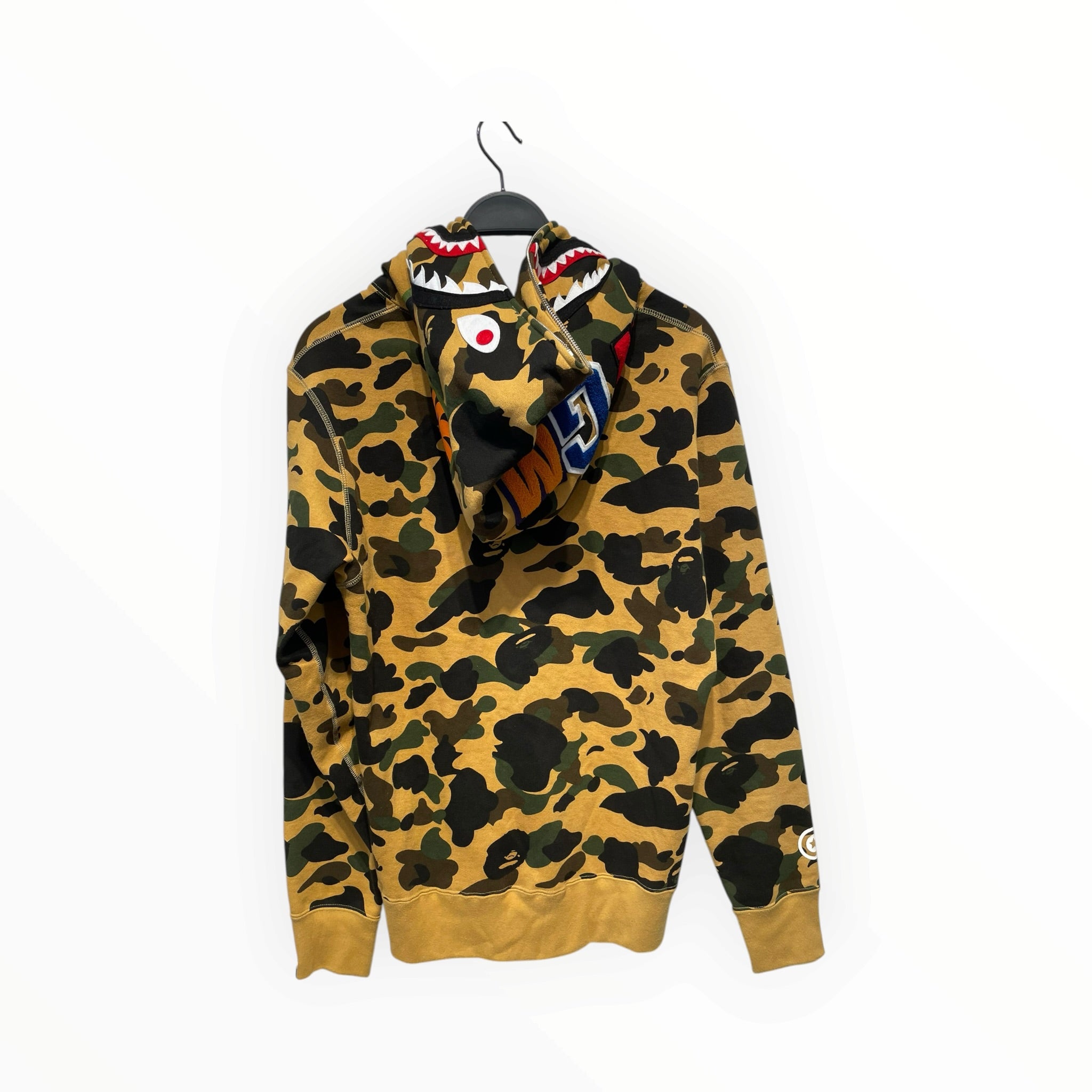 A BATHING APE/Zip Up Hoodie/L/Camouflage/Cotton/GLD/wgm on hood view 2