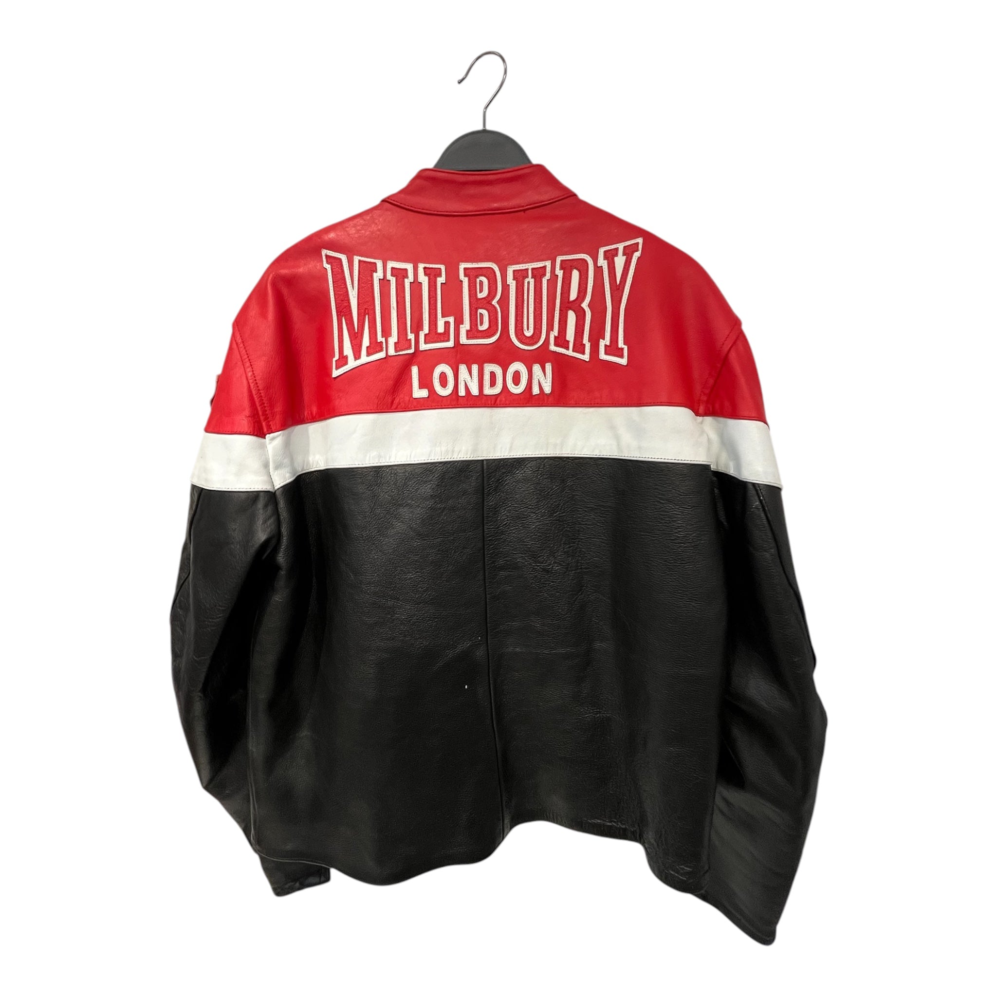 MILBURY LONDON/Leather Jkt/XL/Leather/BLK/Graphic/RACECAR view 2