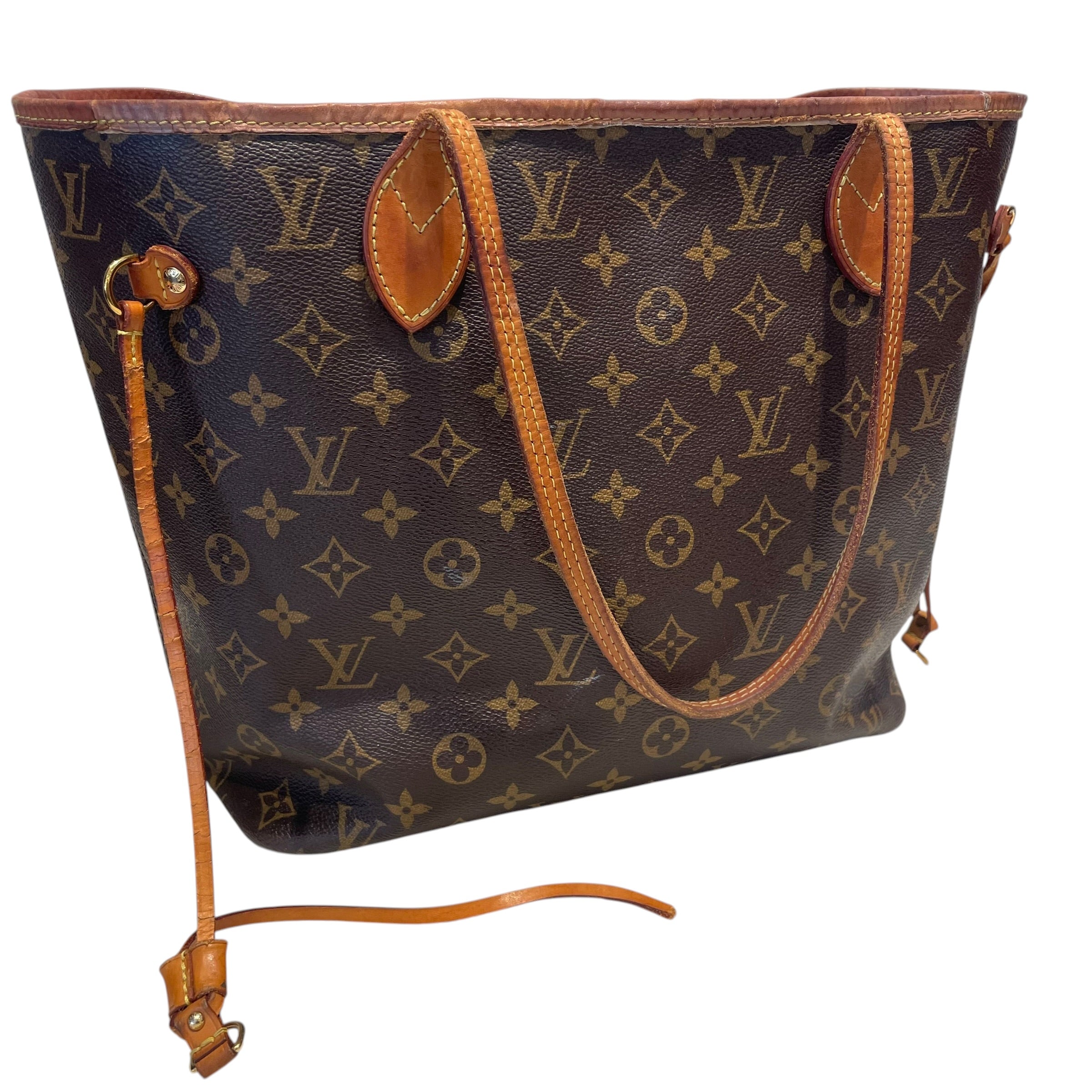 LOUIS VUITTON/Tote Bag/Monogram/Leather/BRW/Louis Vuitton  Never Full MM view 6