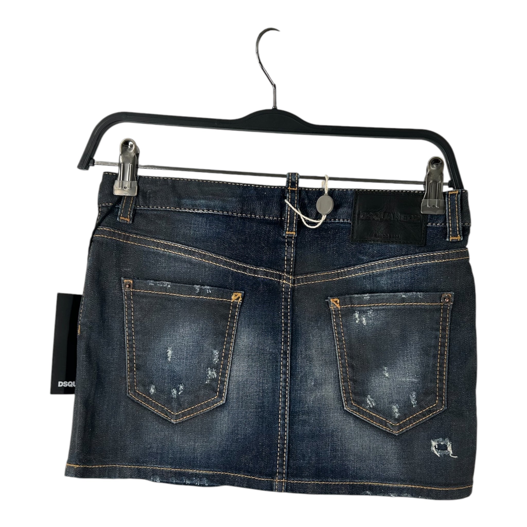 DSQUARED2/Skirt/12/Denim/IDG/ZIPPER APPLIQUE MINI SKIRT view 2