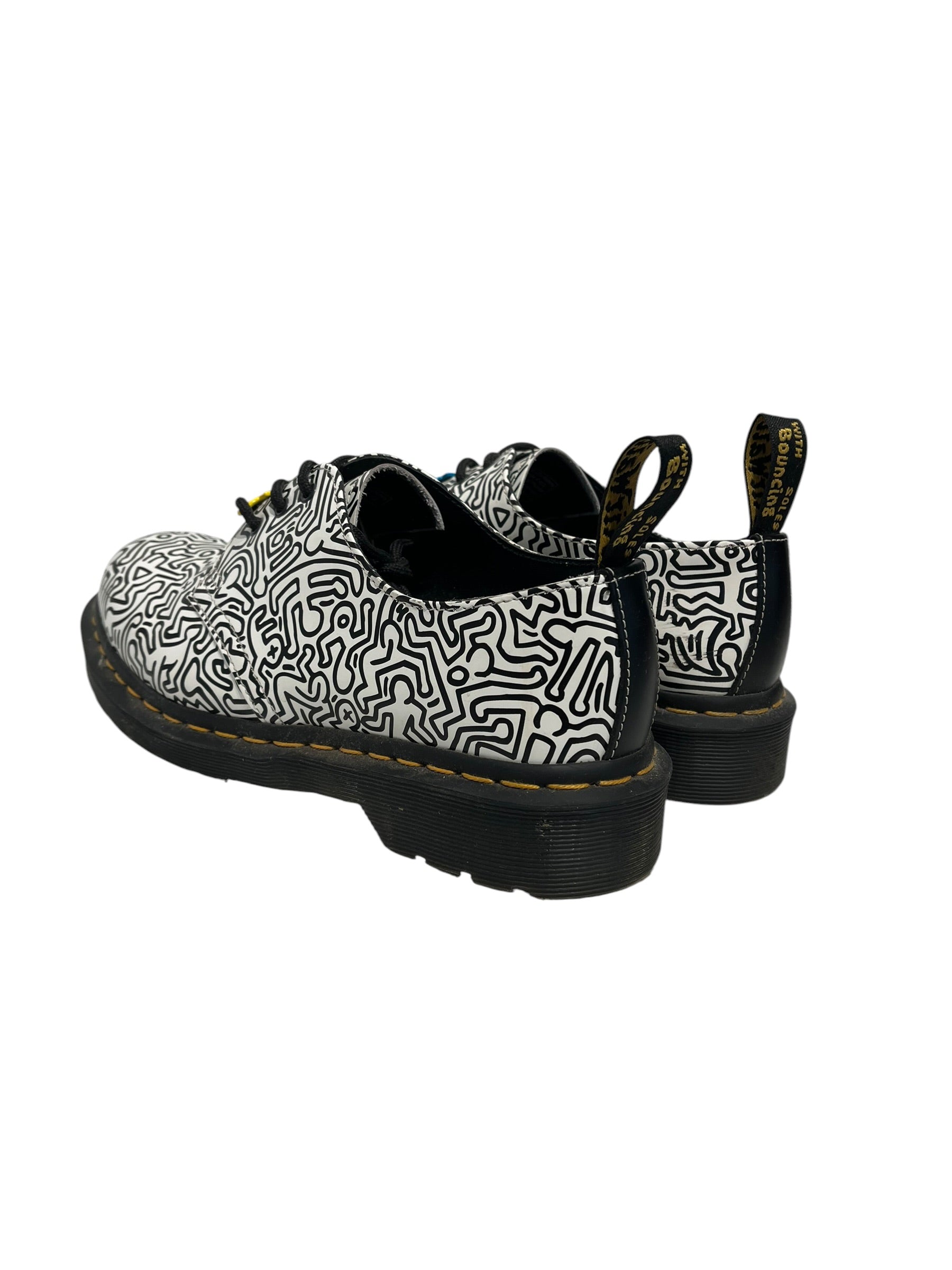 Dr.Martens/Loafers/US 7/All Over Print/Leather/WHT/KEITH HARING OXFORDS view 2
