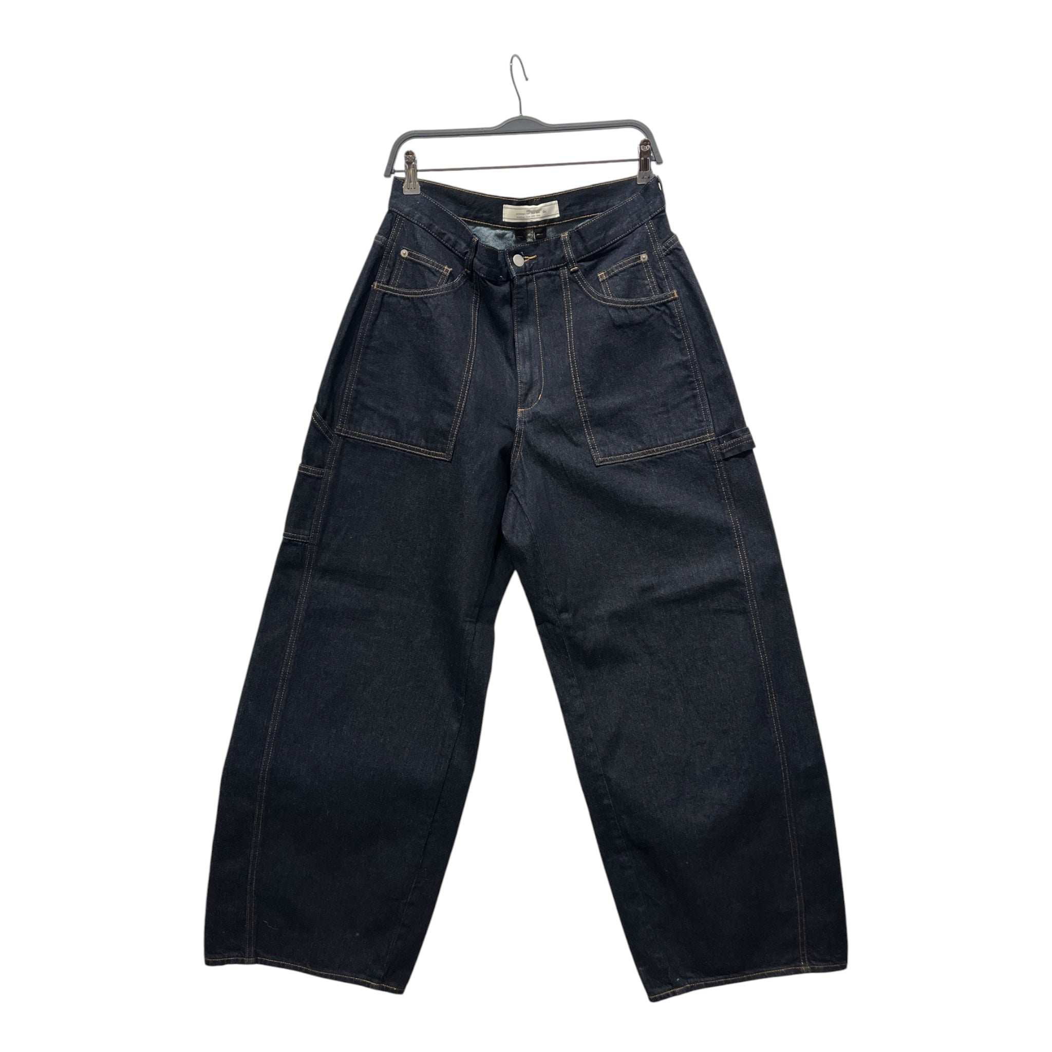 rokh/Wide Leg Pants/XL/Cotton/NVY/ROKH X GU BARREL LEG PRINTER J view 1