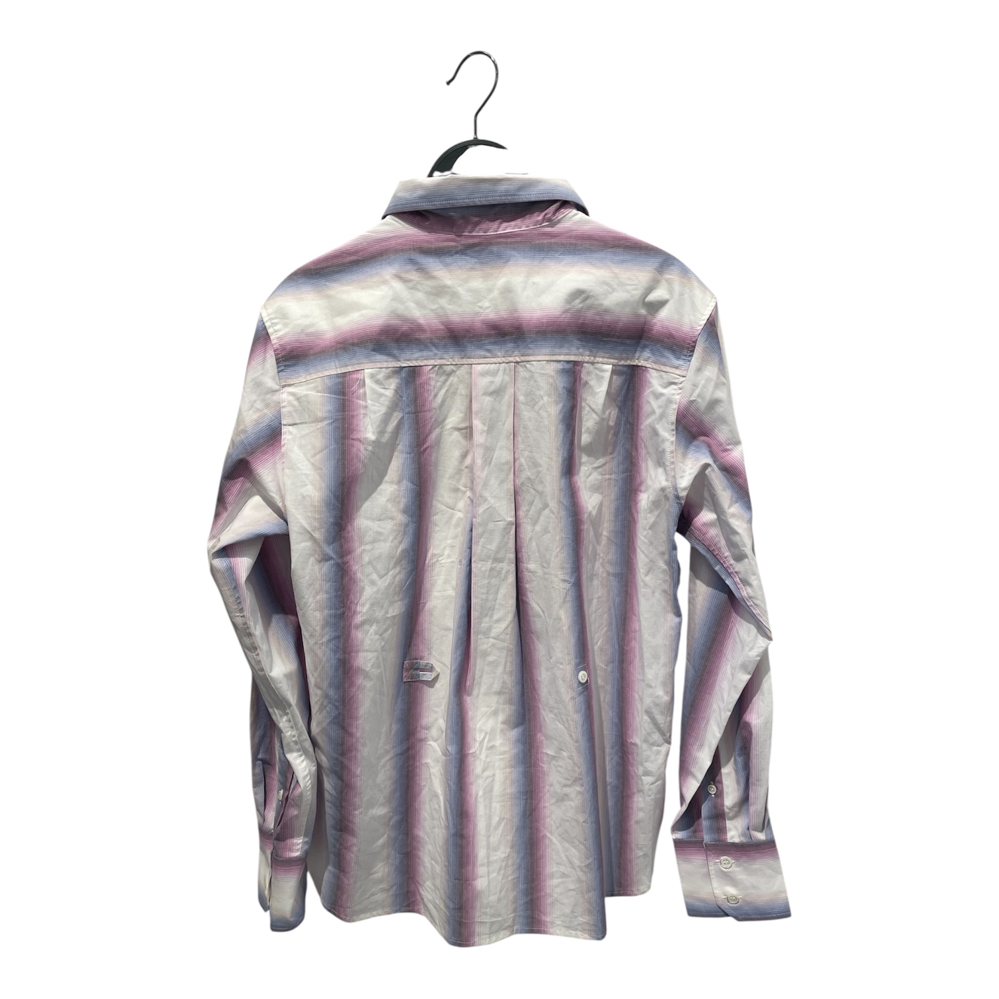ISABEL MARANT ETOILE/LS Shirt/38/Cotton/WHT/Stripe/dye fade button up view 2