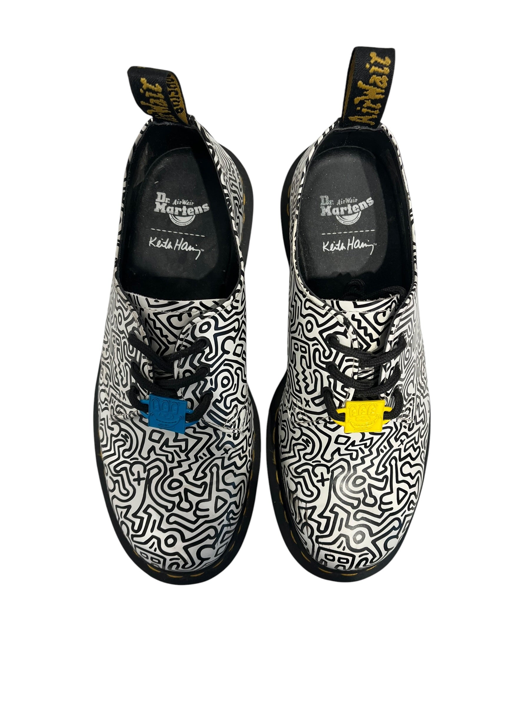 Dr.Martens/Loafers/US 7/All Over Print/Leather/WHT/KEITH HARING OXFORDS view 4