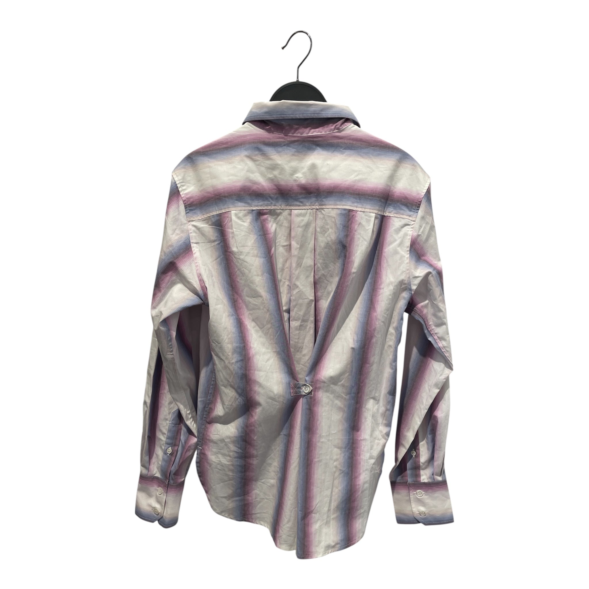 ISABEL MARANT ETOILE/LS Shirt/38/Cotton/WHT/Stripe/dye fade button up view 3