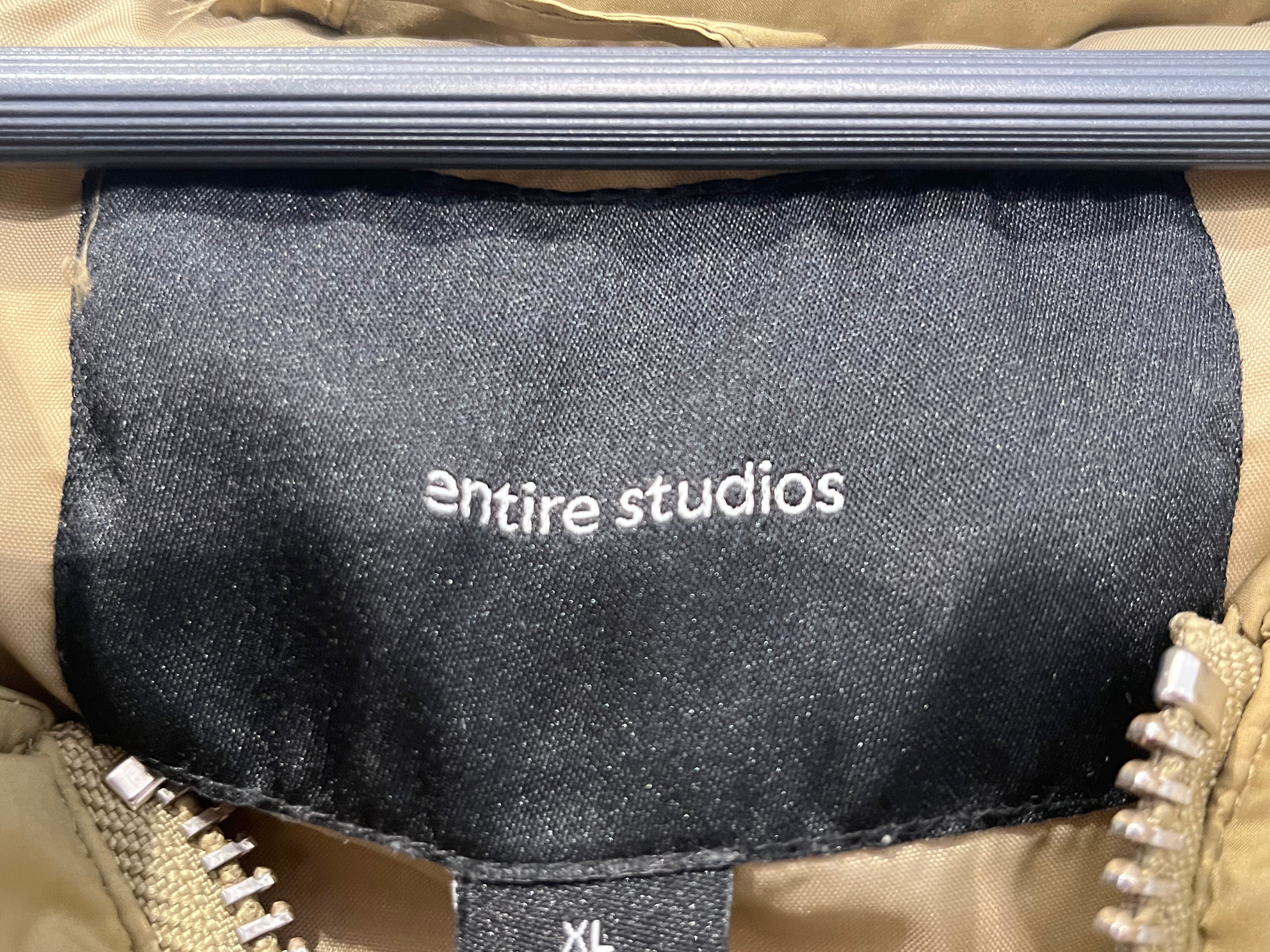 entire studios/Puffer Jkt/XL/Nylon/KHK/Double Breasted/cropped puffer jkt view 3