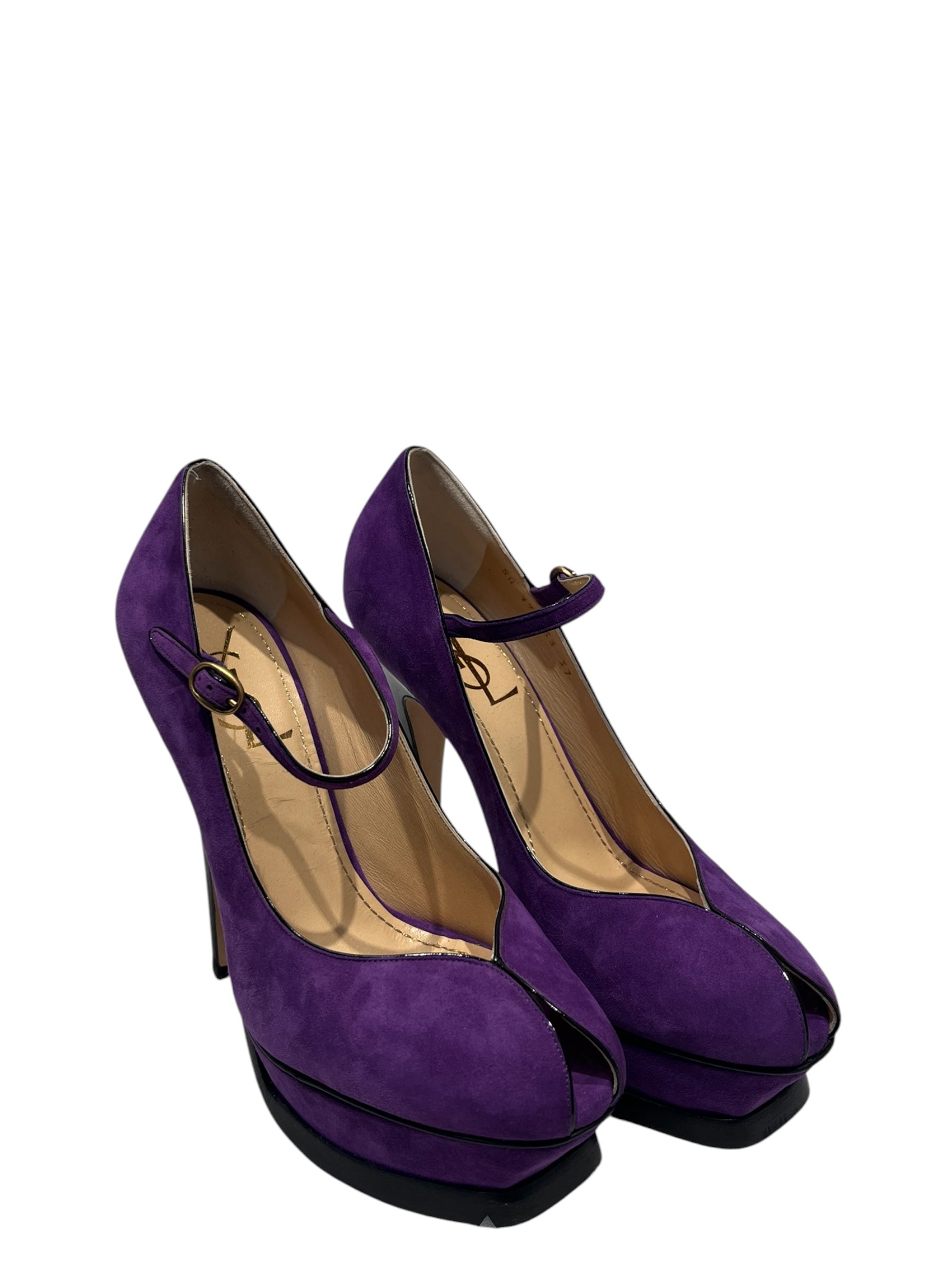 YVES SAINT LAURENT/Heels/EU 37/Suede/PPL/TRIBUTE 105 BPUMP view 1