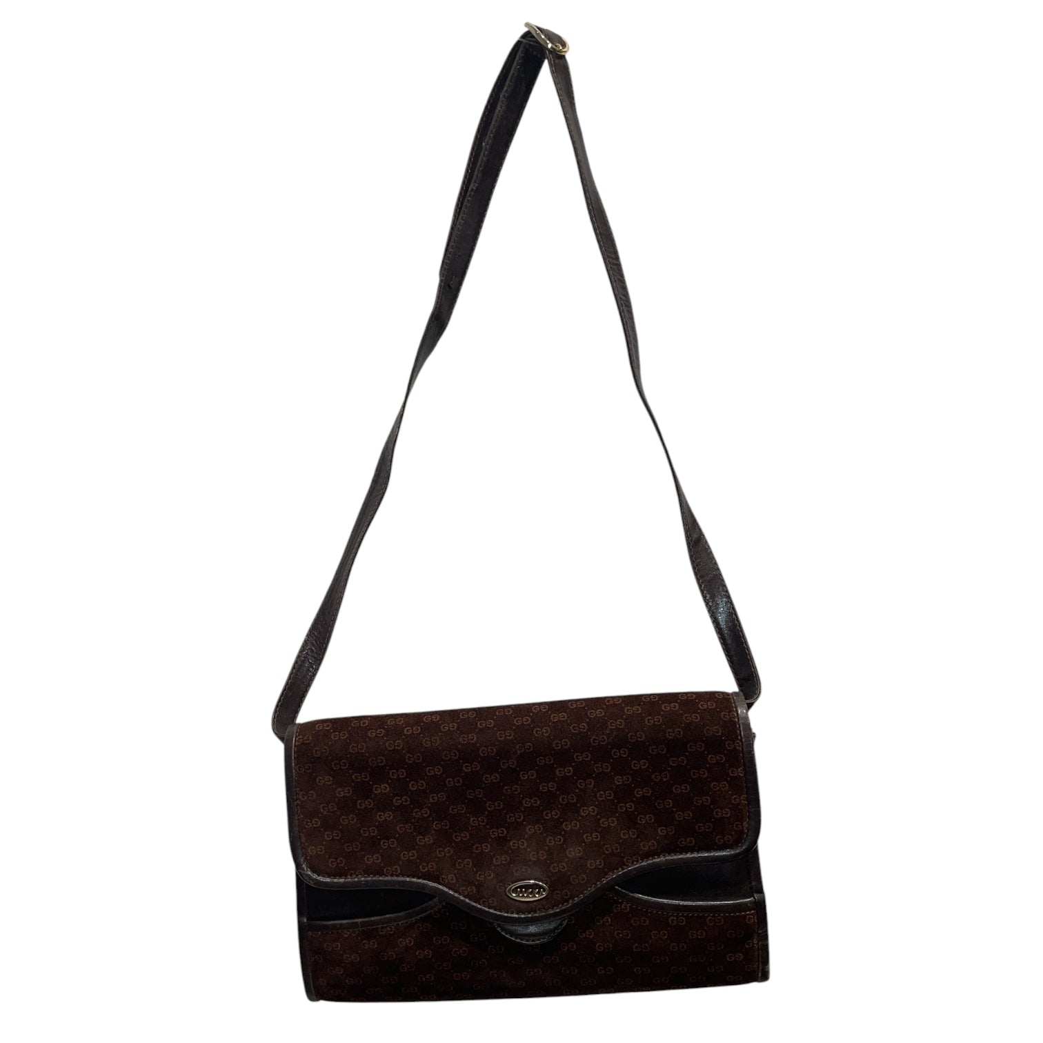 GUCCI/Cross Body Bag/Monogram/Suede/BRW/044/256/113 view 1