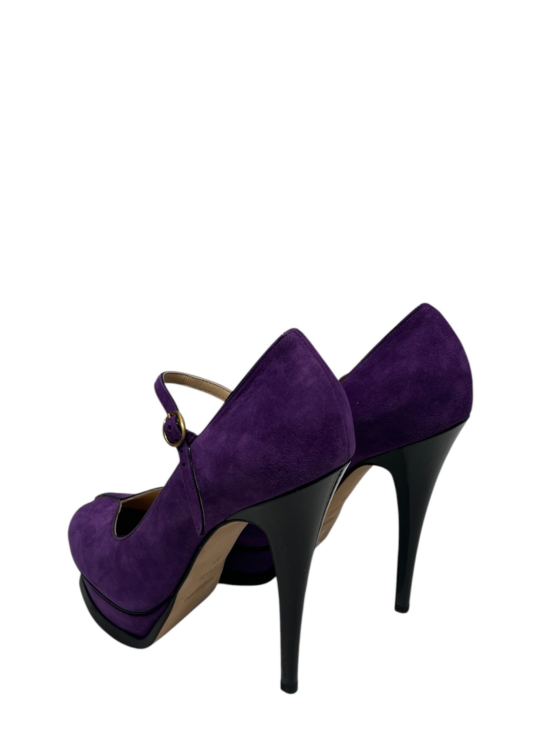YVES SAINT LAURENT/Heels/EU 37/Suede/PPL/TRIBUTE 105 BPUMP view 2