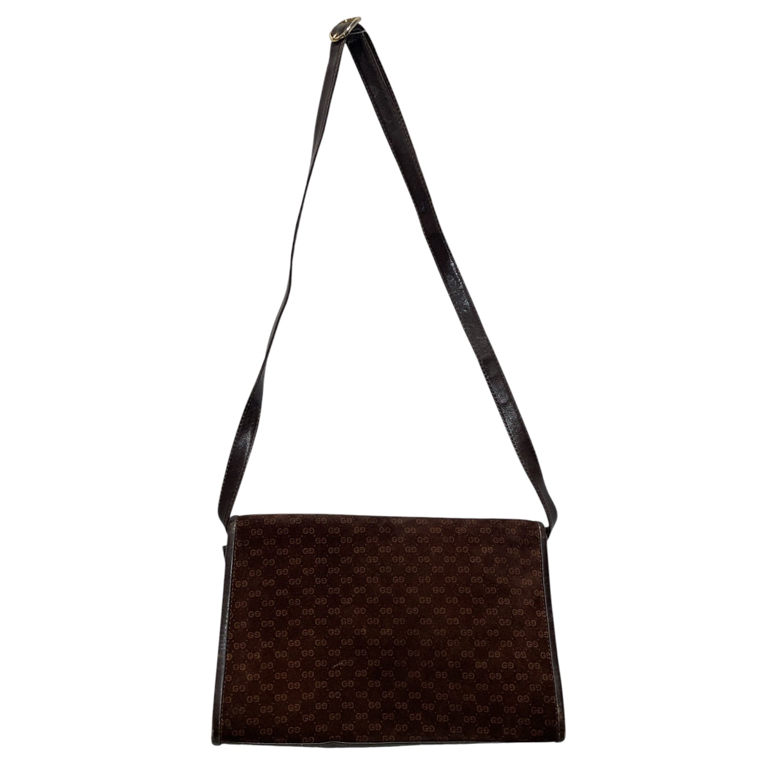 GUCCI/Cross Body Bag/Monogram/Suede/BRW/044/256/113 view 2