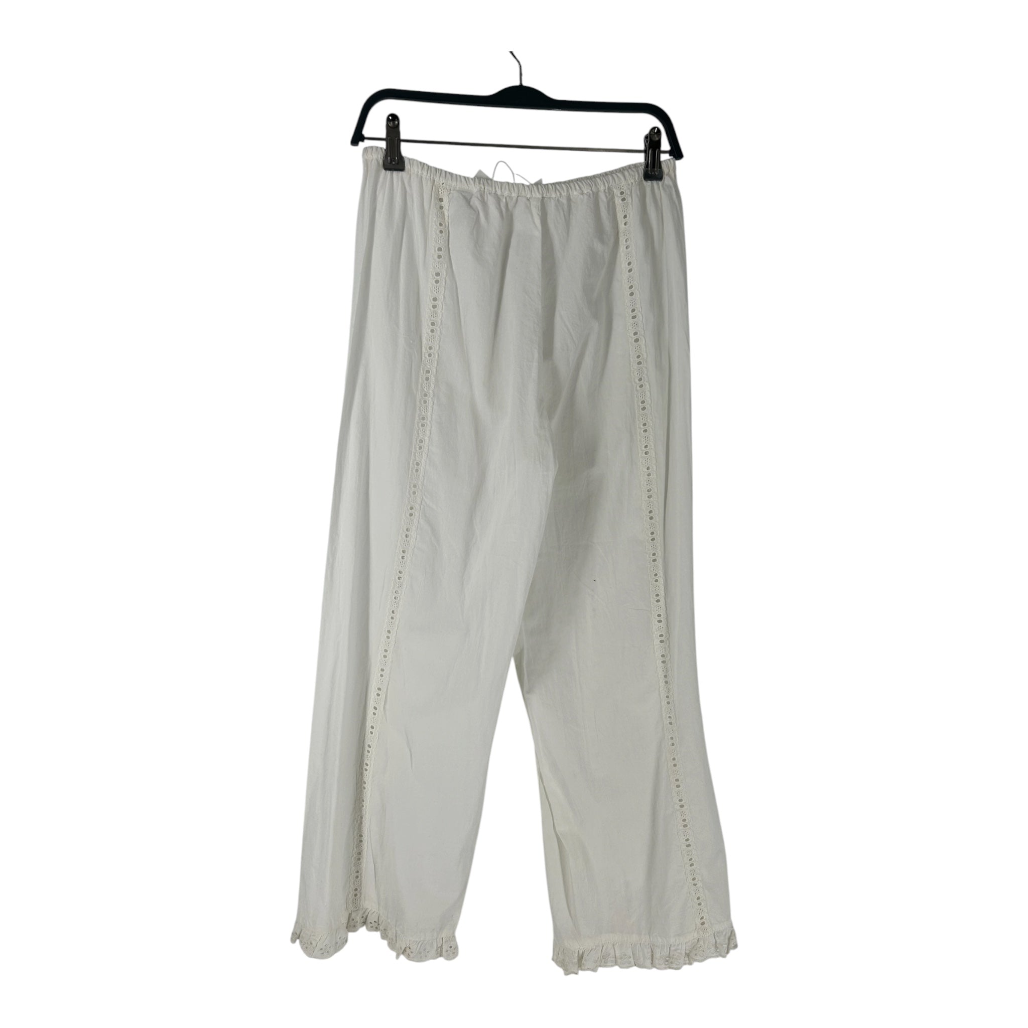 Sandy Liang/Straight Pants/S/Cotton/WHT/LACE CUTOUT PKANTS view 2