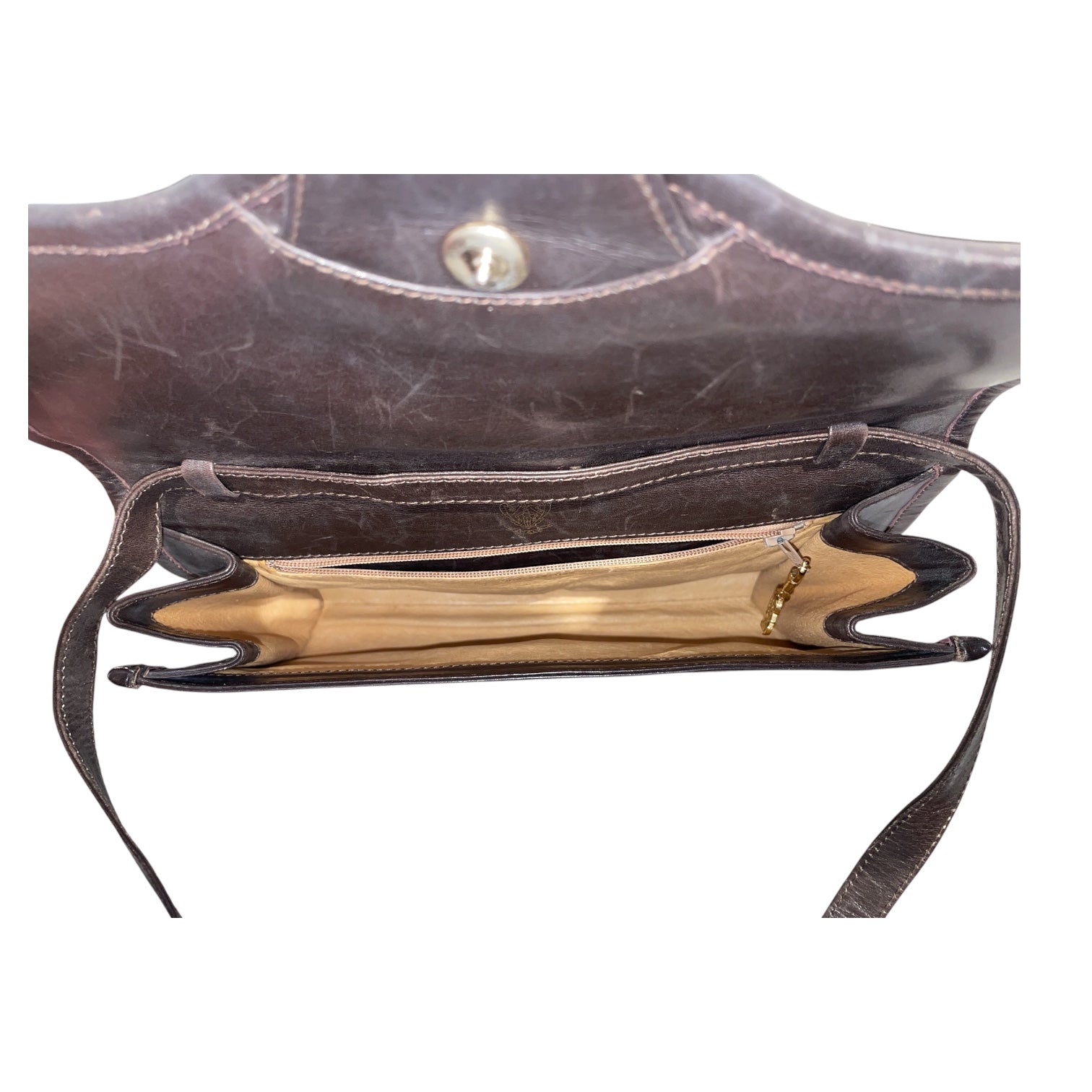 GUCCI/Cross Body Bag/Monogram/Suede/BRW/044/256/113 view 5