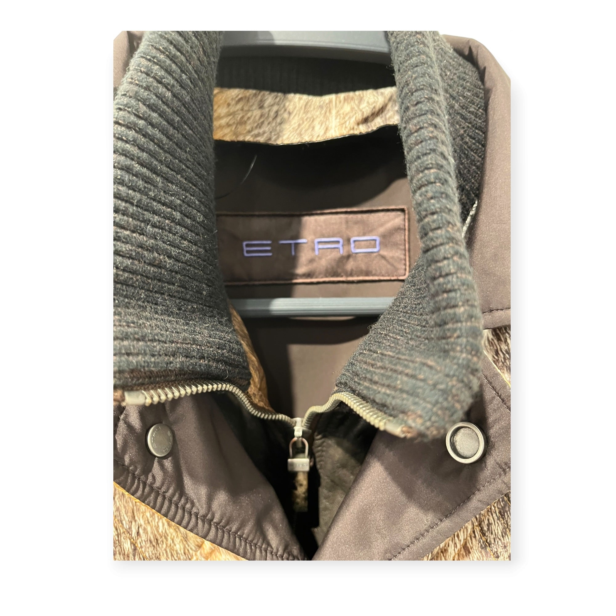 ETRO/Quilted Jkt/XXL/Polyester/YEL/All Over Print/ANIMAL HAIR PRINT view 7