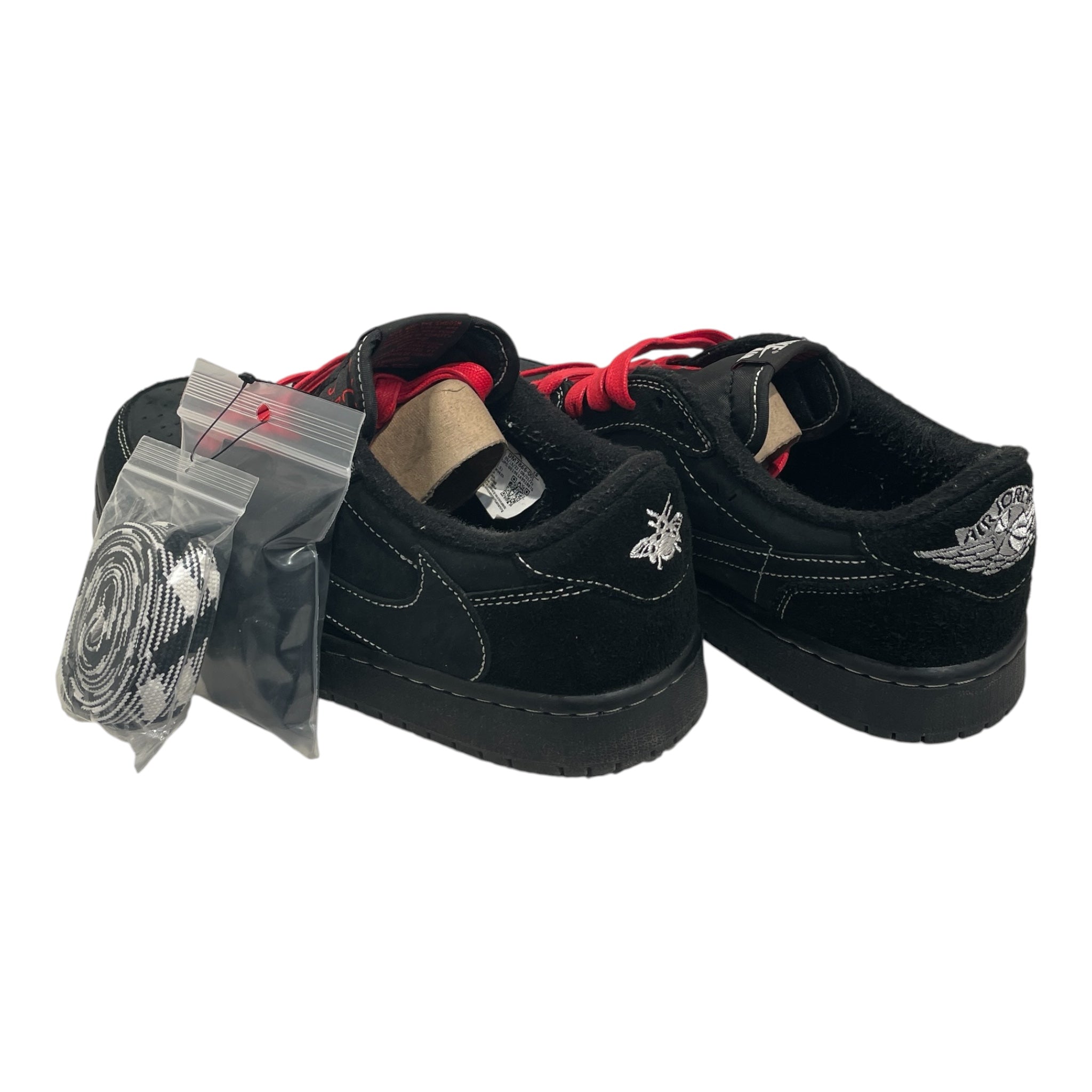 NIKE/AIR JORDAN 1 LOW RETRO OG SP/Low-Sneakers/US 9/Leather/BLK/DM7866-001 view 2