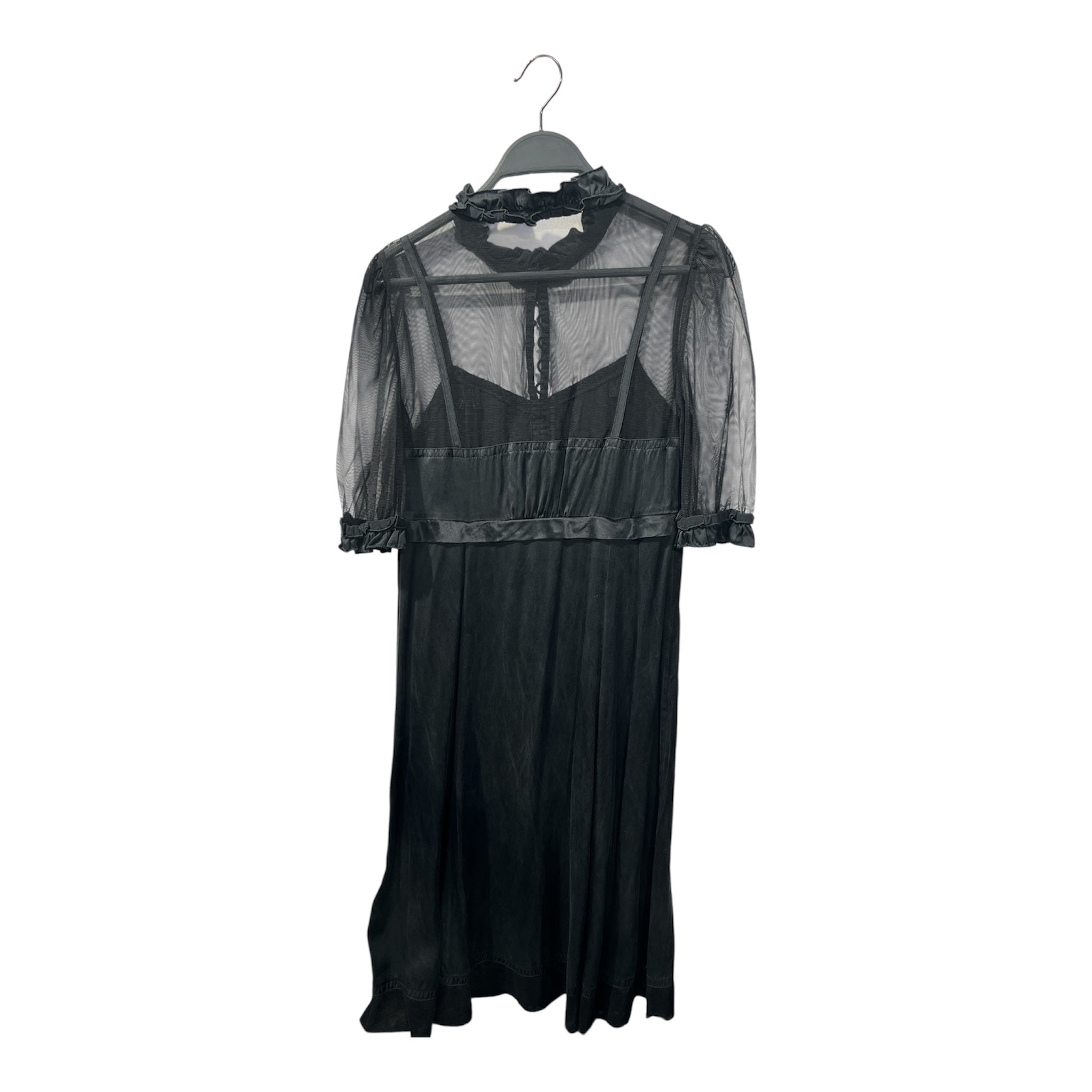 MARC JACOBS/SS Dress/6/Silk/BLK/SHEER TOP/FAUX CAMI, BUTTONS! view 2
