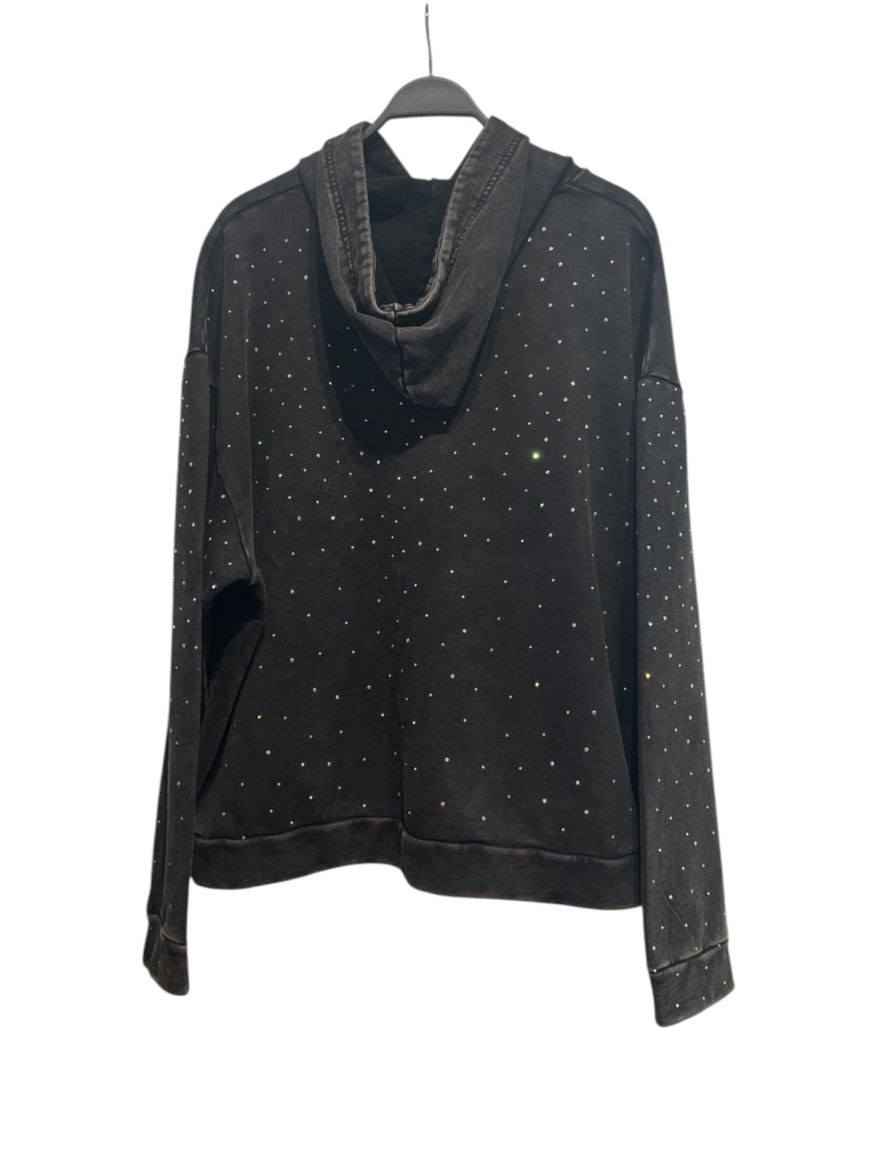 WHO DECIDES WAR/Hoodie/XL/Glitter/Cotton/BLK/Oversize/ view 2
