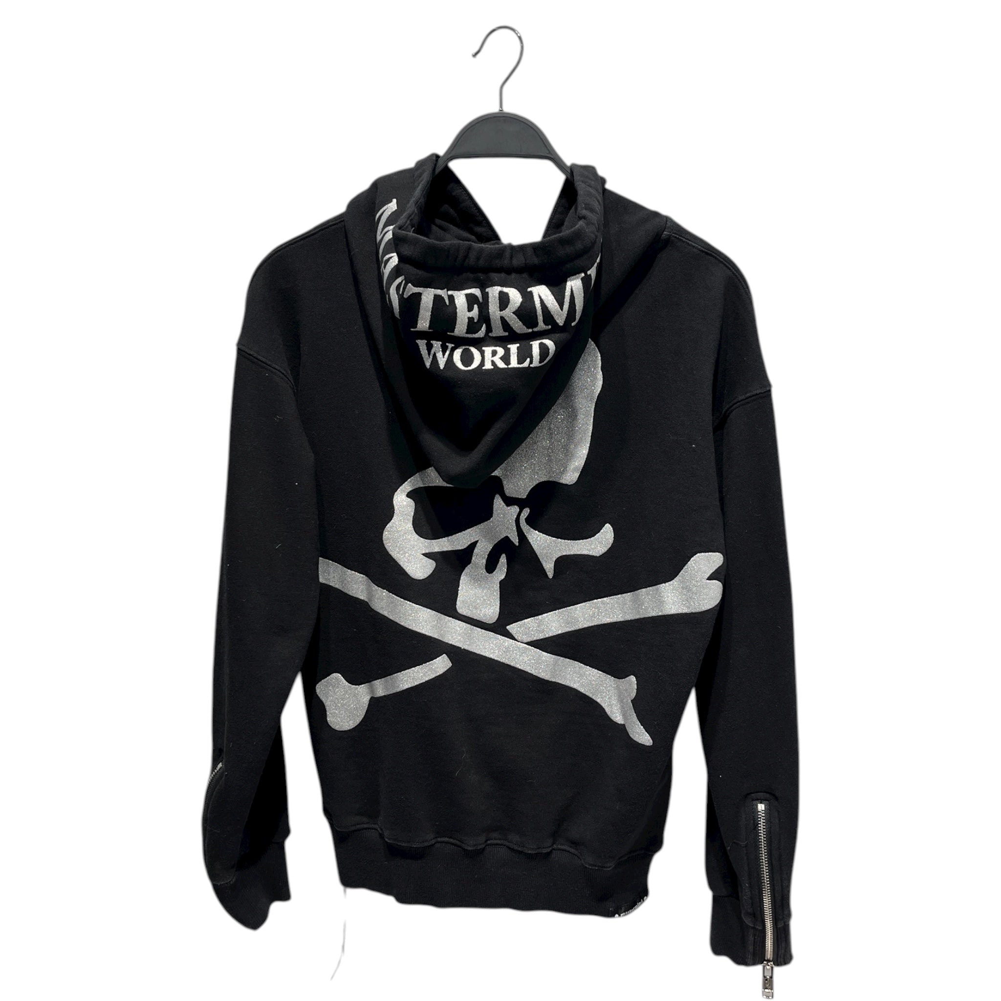 mastermind JAPAN/Zip Up Hoodie/M/Glitter/Cotton/BLK/Glitter Mastermind World Skull view 2