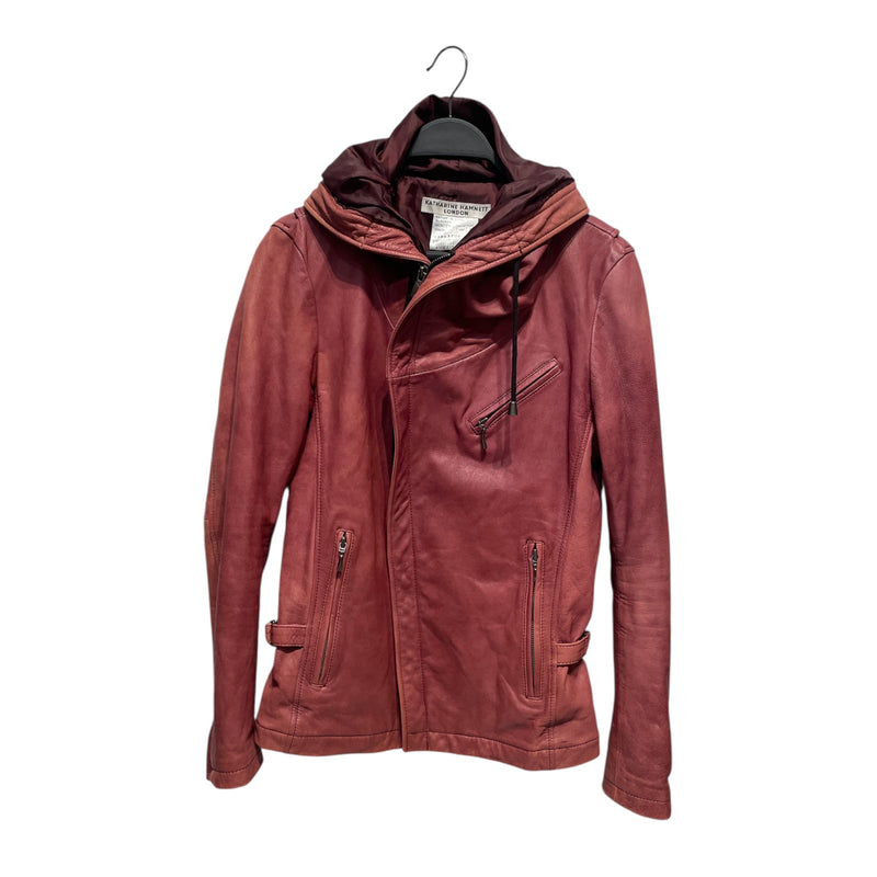 KATHARINE HAMNETT LONDON/Leather Jkt/M/Leather/RED/938g3704
