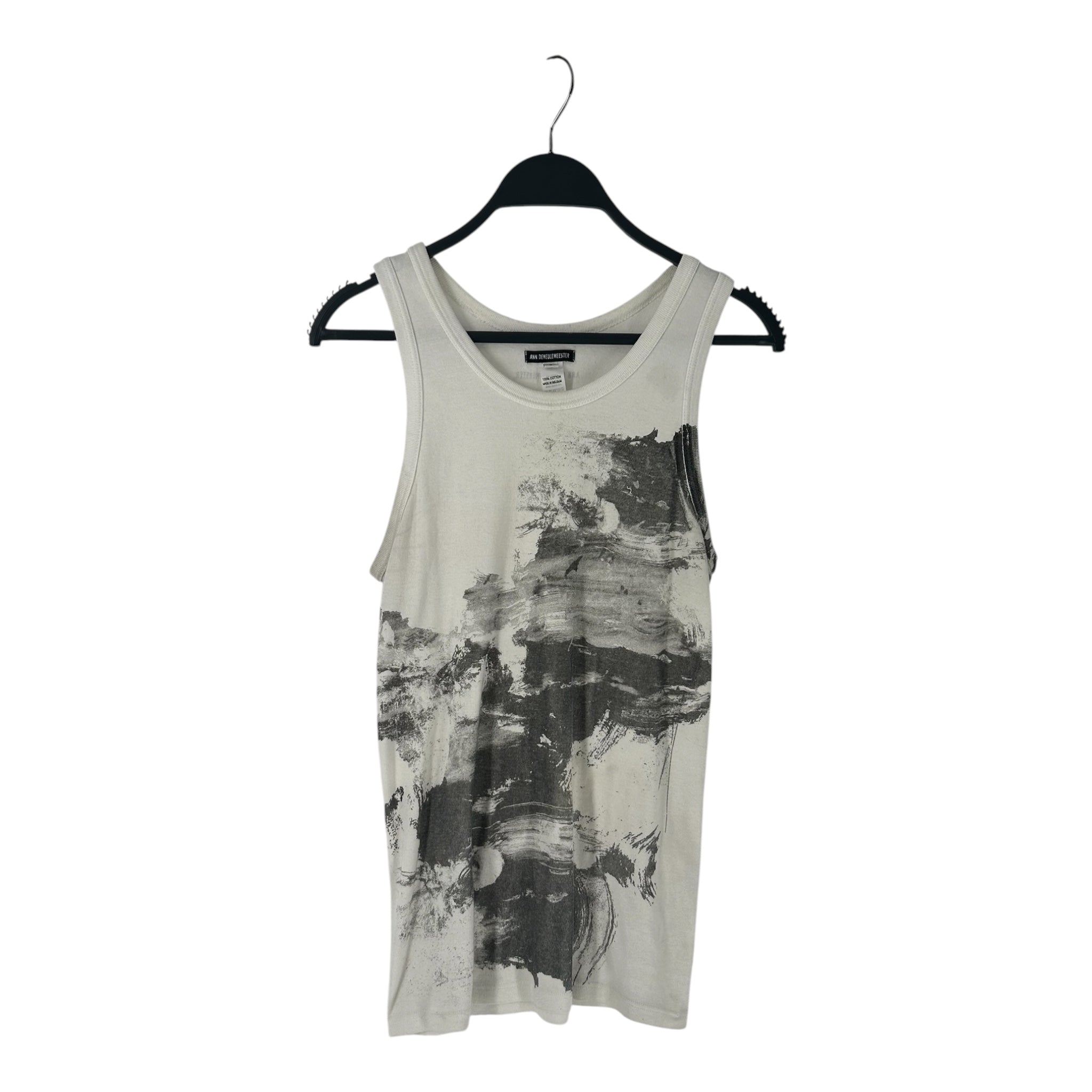 ANN DEMEULEMEESTER/T-Shirt/S/Cotton/WHT/HAND PAINTED RW view 1