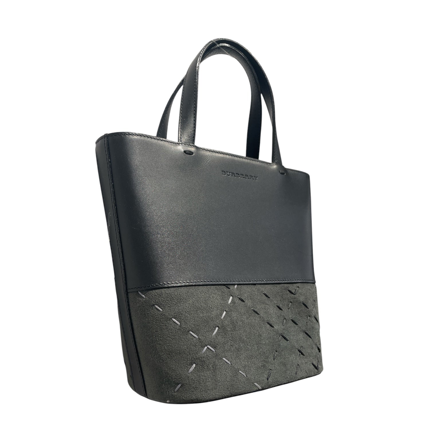 BURBERRY LONDON/Hand Bag/Leather/BLK/Panelled Bucket Handle Bag view 4