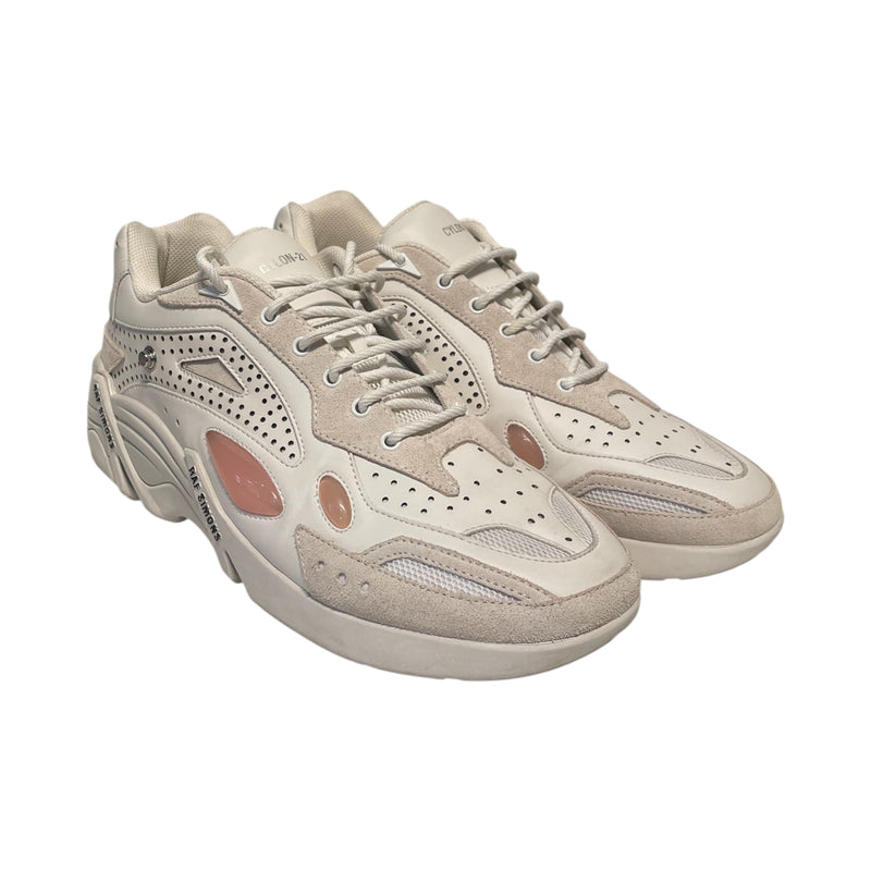 RAF SIMONS/Low-Sneakers/EU 44/Leather/WHT/pink accents