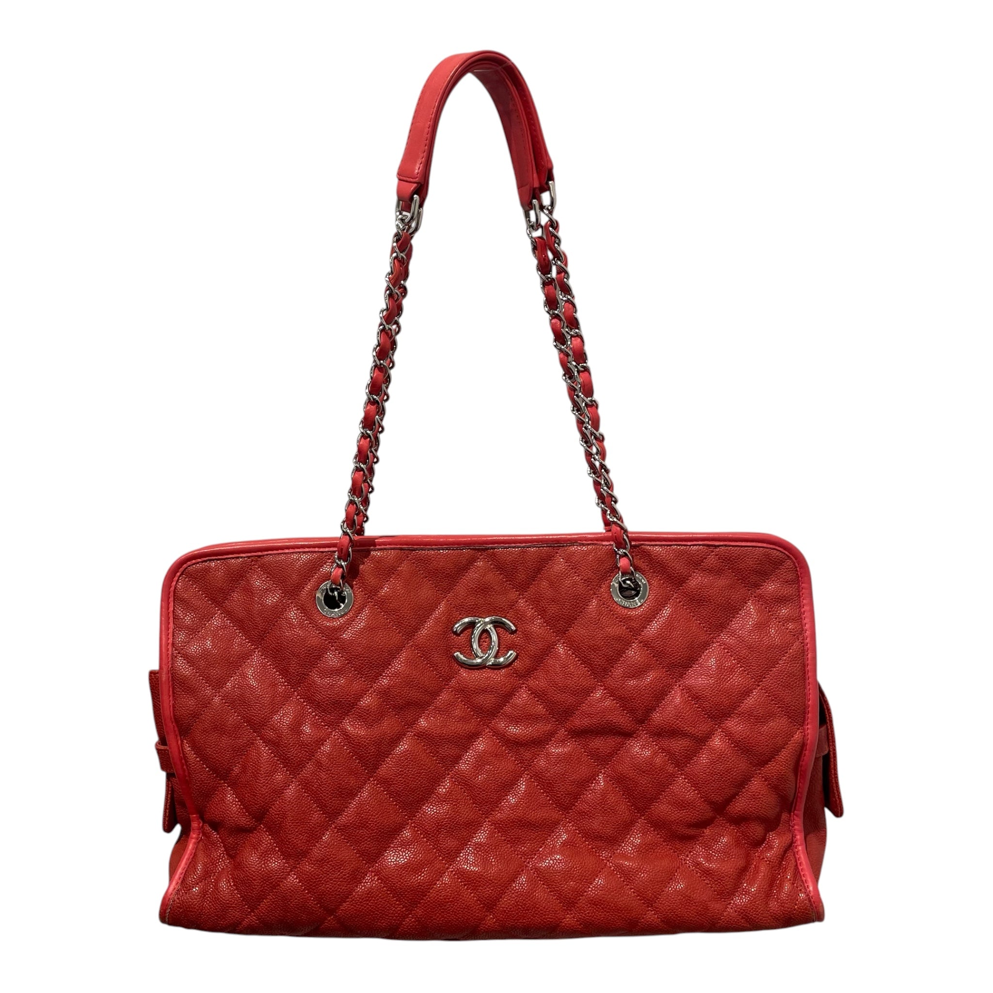 CHANEL/Tote Bag/Leather/RED/15749808 view 2