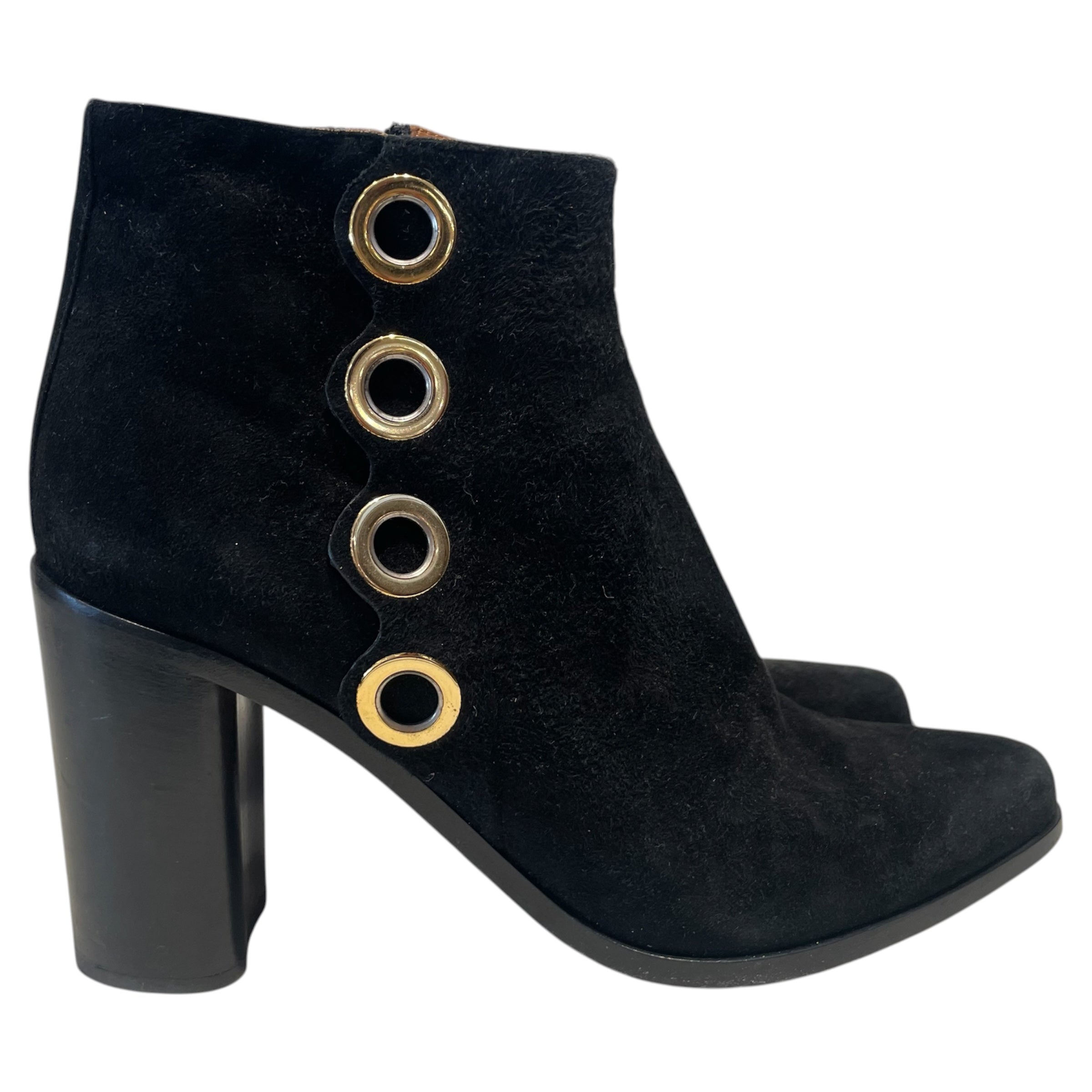 Chloe/Ankle Boots/EU 40/Suede/BLK/Grommet-Trim flo view 3