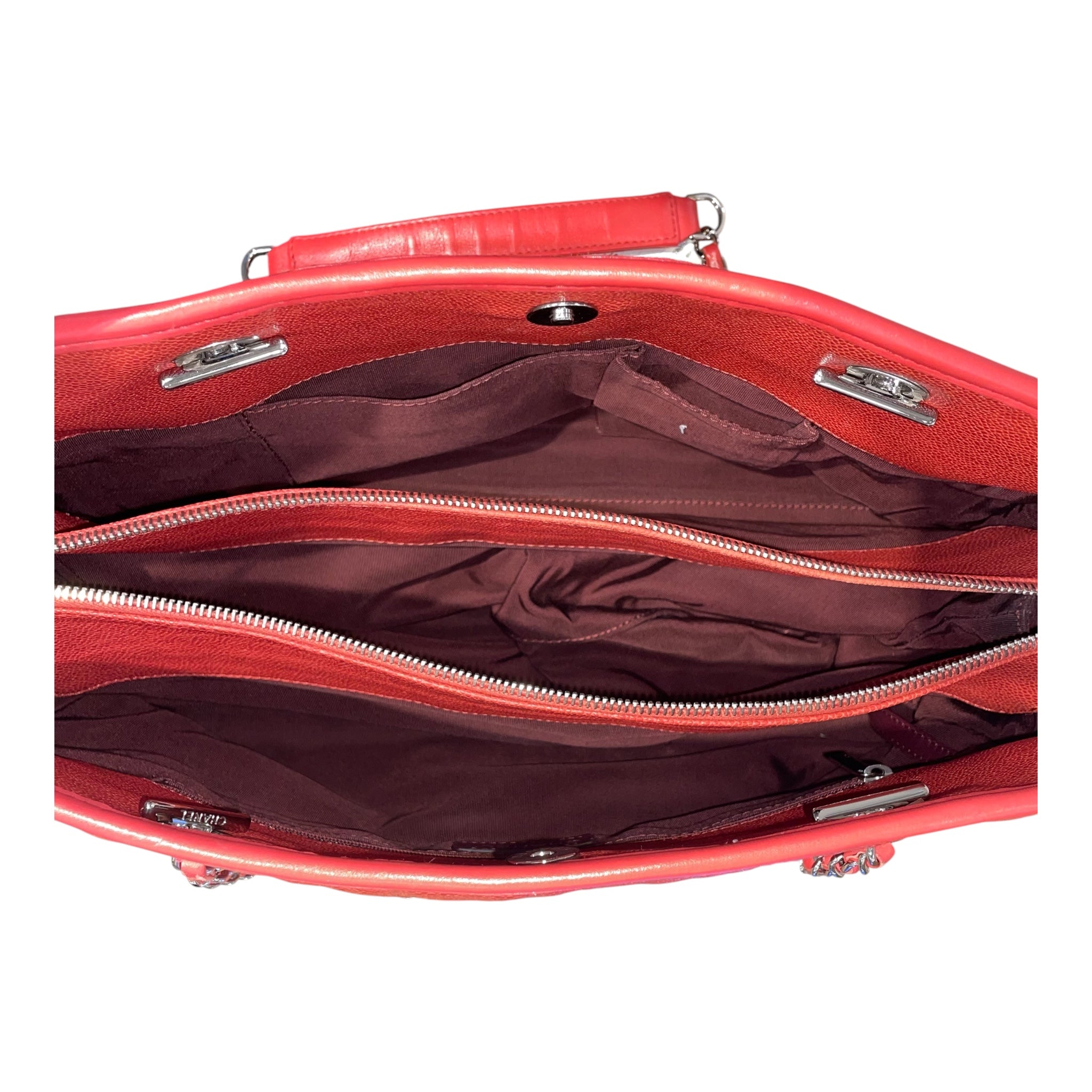 CHANEL/Tote Bag/Leather/RED/15749808 view 5