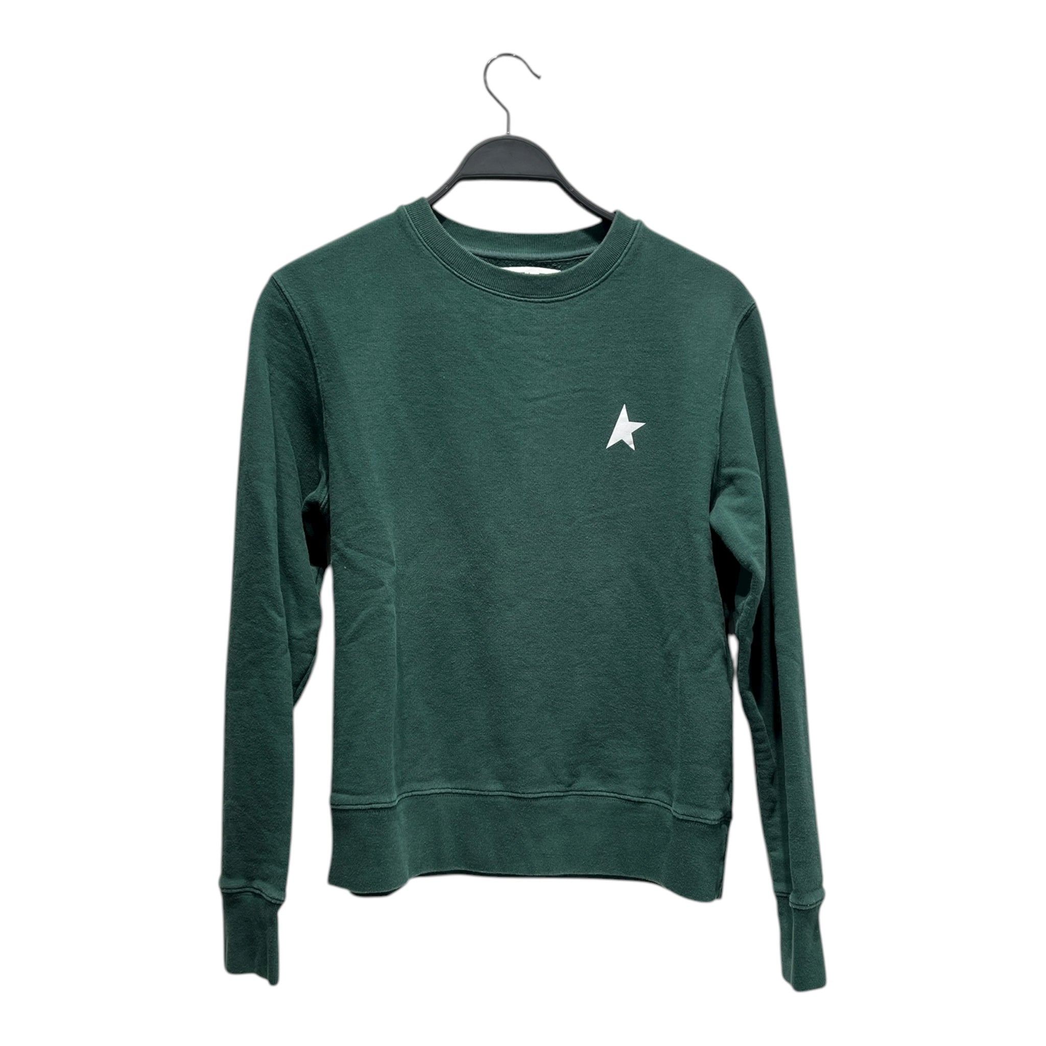 GOLDEN GOOSE/Sweatshirt/M/Cotton/GRN/Pullover/Athena Green Star Sweatshirt view 1