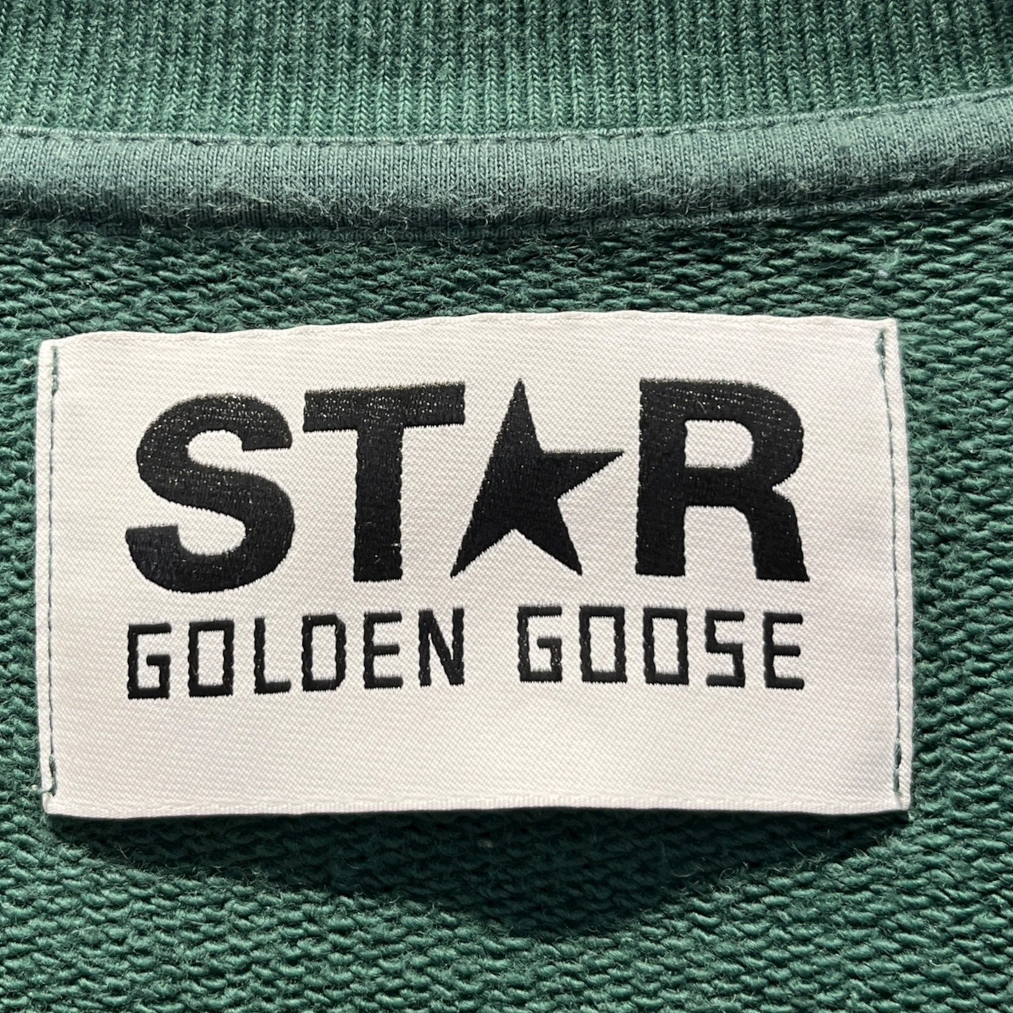 GOLDEN GOOSE/Sweatshirt/M/Cotton/GRN/Pullover/Athena Green Star Sweatshirt view 3