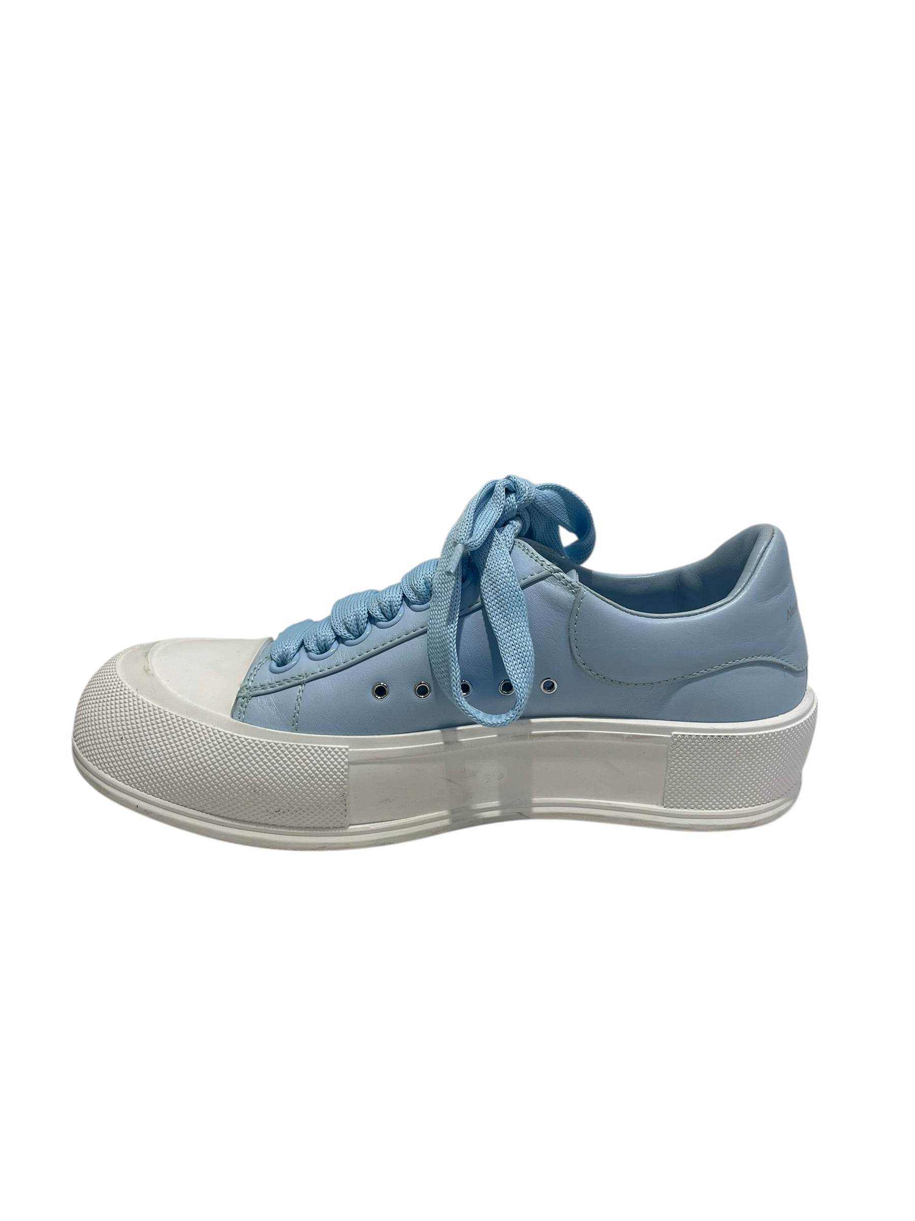 Alexander McQueen/Low-Sneakers/EU 38.5/Leather/BLU/TRAINERS/BABY BLUE view 3