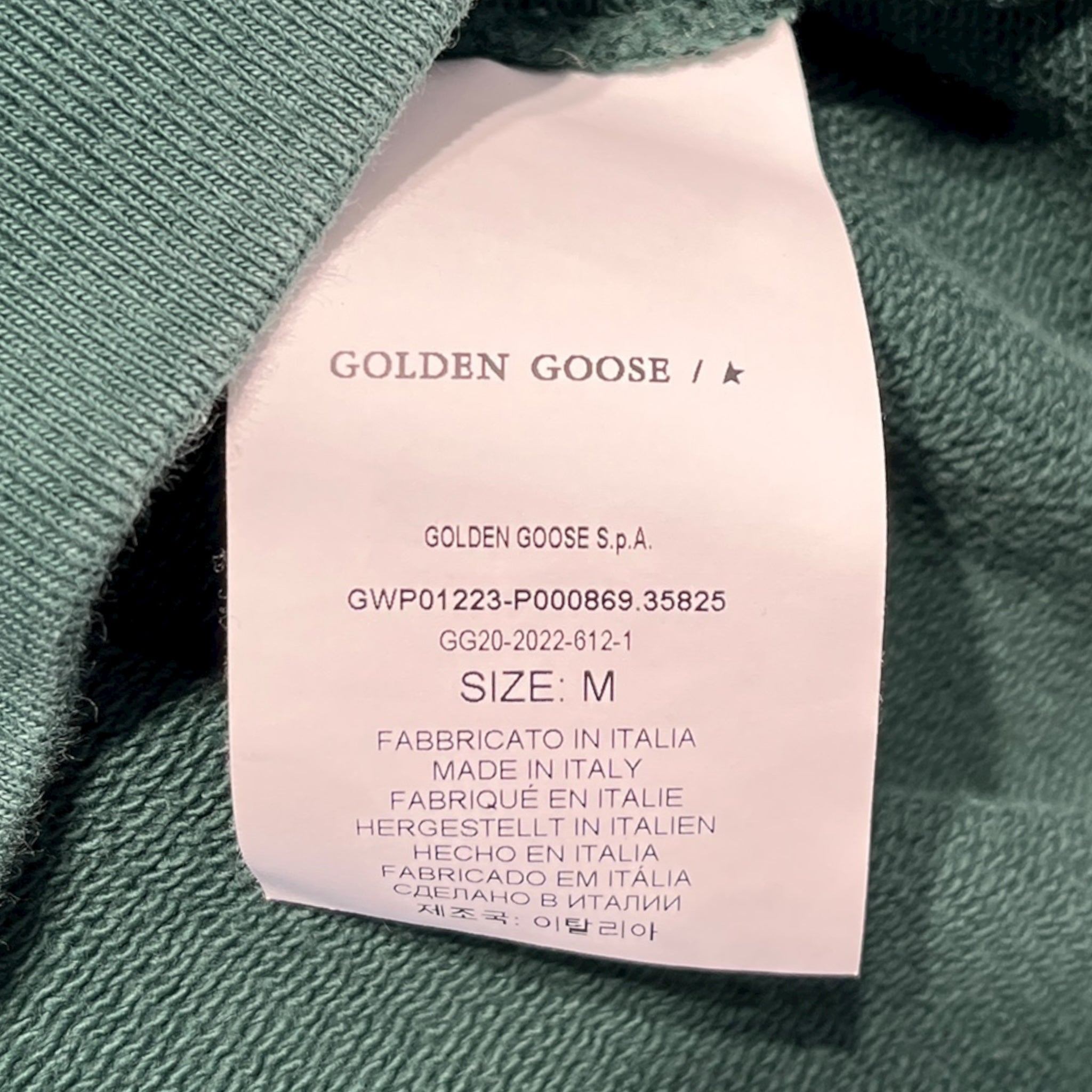 GOLDEN GOOSE/Sweatshirt/M/Cotton/GRN/Pullover/Athena Green Star Sweatshirt view 4