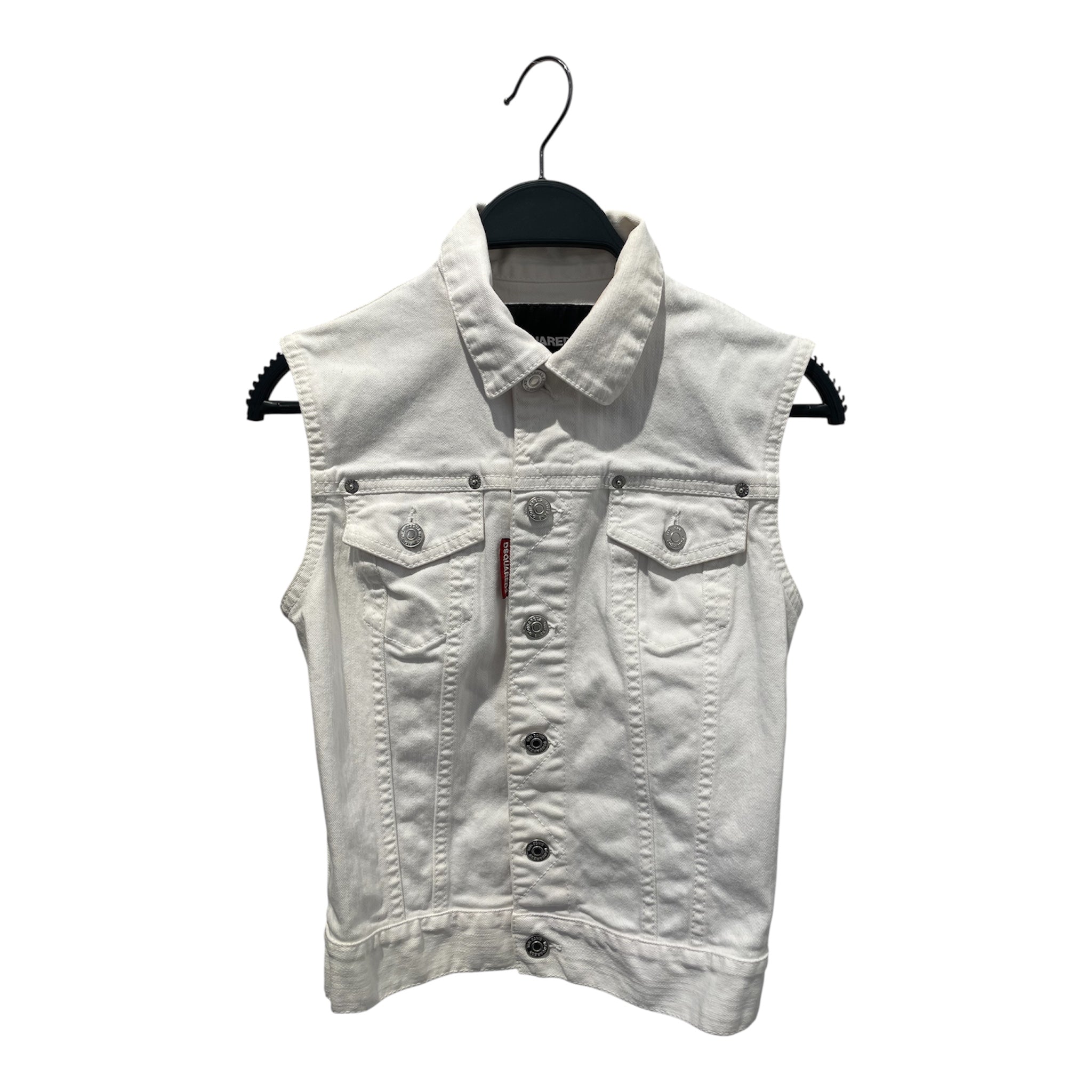 DSQUARED2/Vest/38/Denim/WHT/denim vest view 1