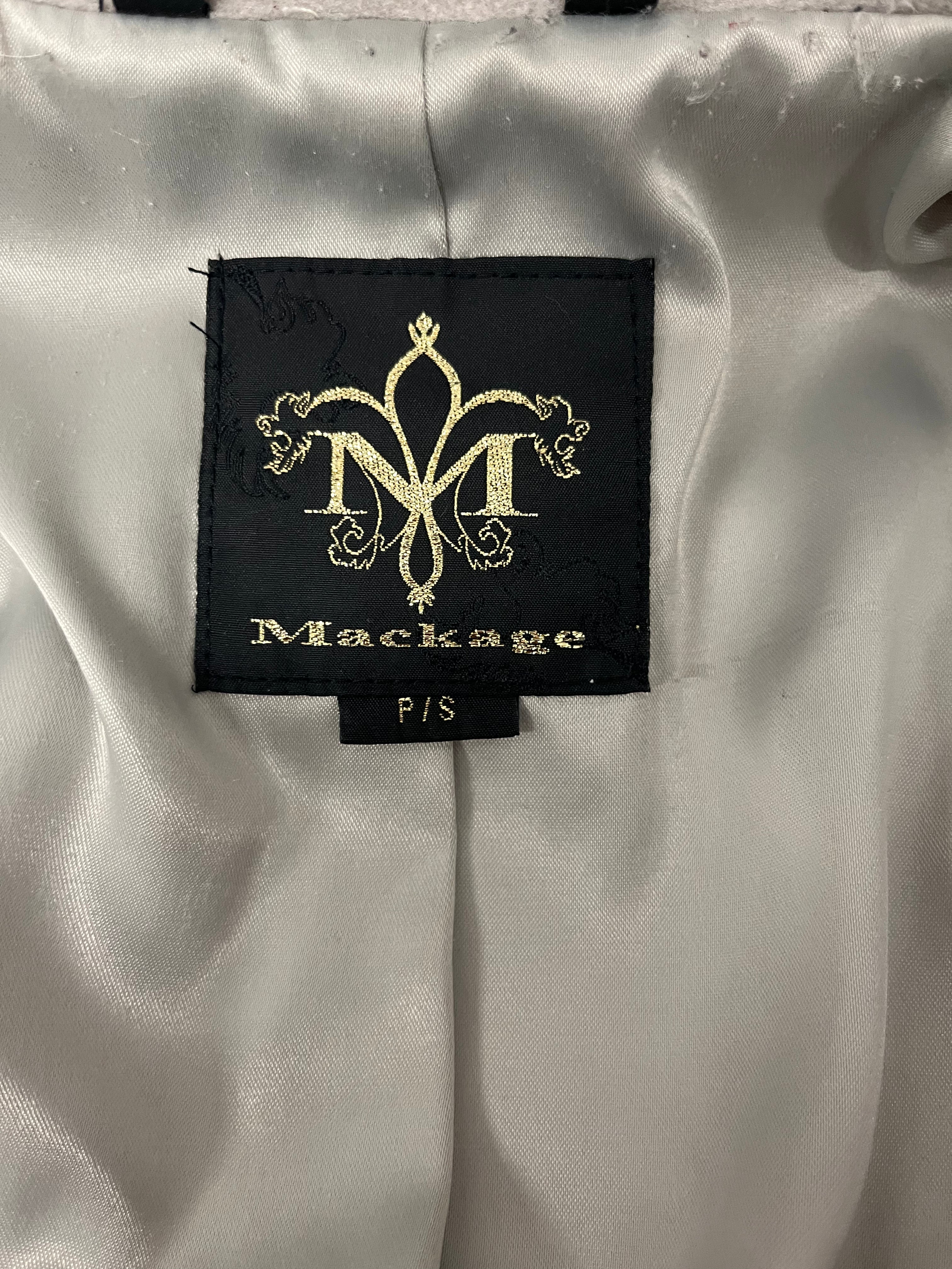 MACKAGE/Coat/S/Wool/GRY/LEATHER TRIM view 3