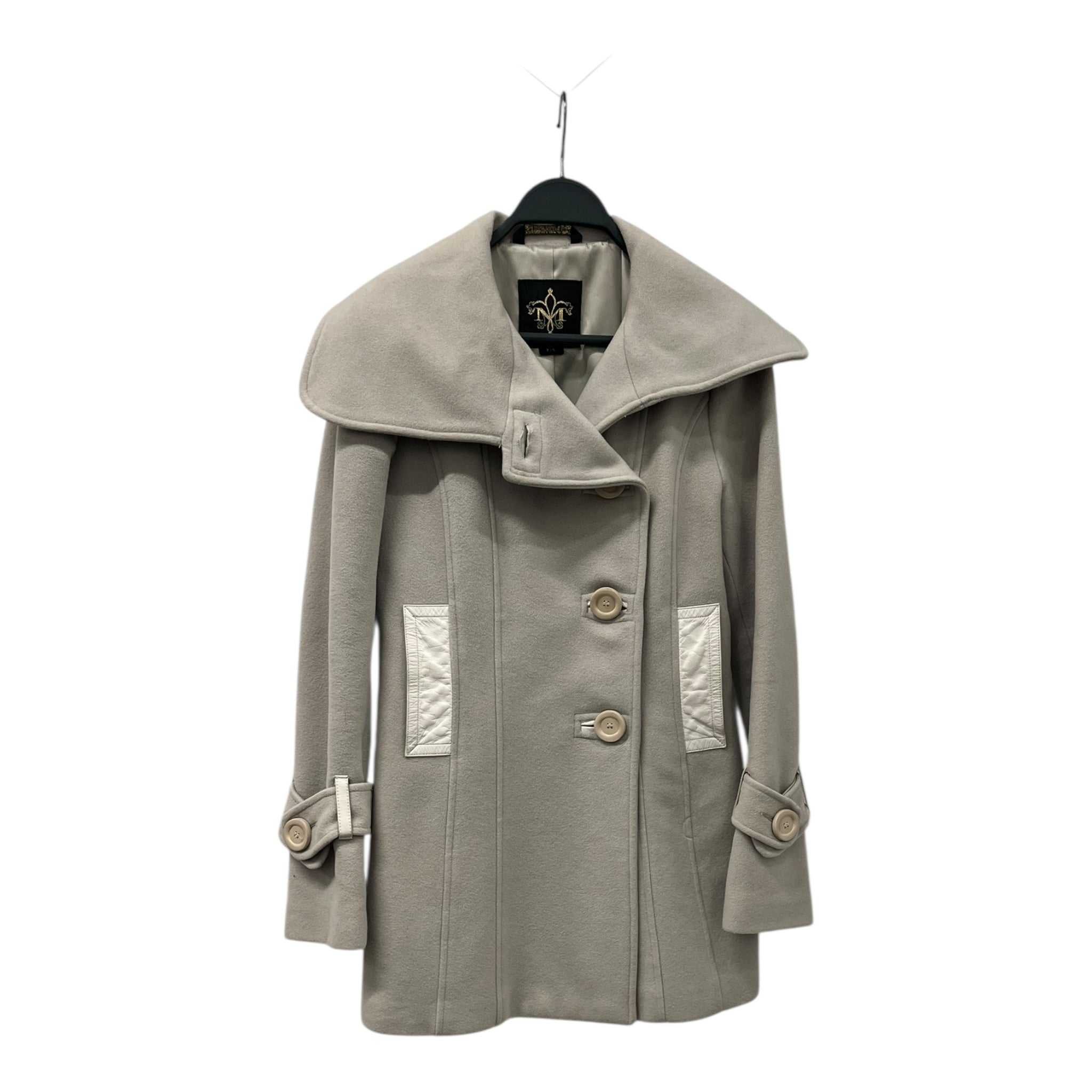 MACKAGE/Coat/S/Wool/GRY/LEATHER TRIM view 1