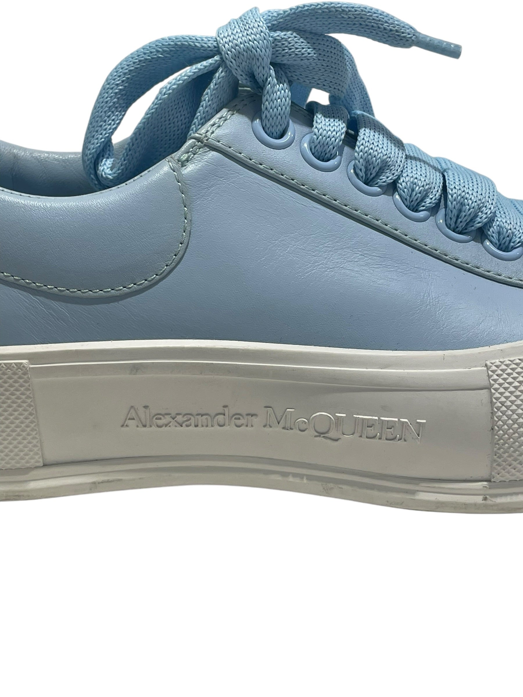 Alexander McQueen/Low-Sneakers/EU 38.5/Leather/BLU/TRAINERS/BABY BLUE view 7