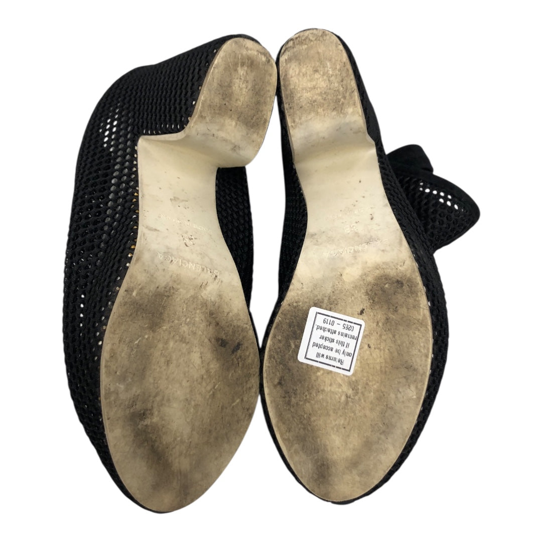 BALENCIAGA/Heels/US 8/Cotton/BLK/Mesh Heels view 4