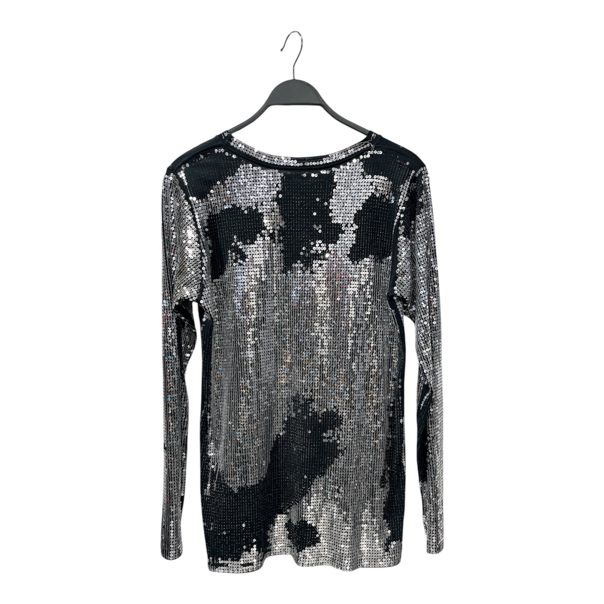 BALMAIN/LS Shirt/40/Cotton/BLK/SIL SEQUENCE ALL OVER view 2