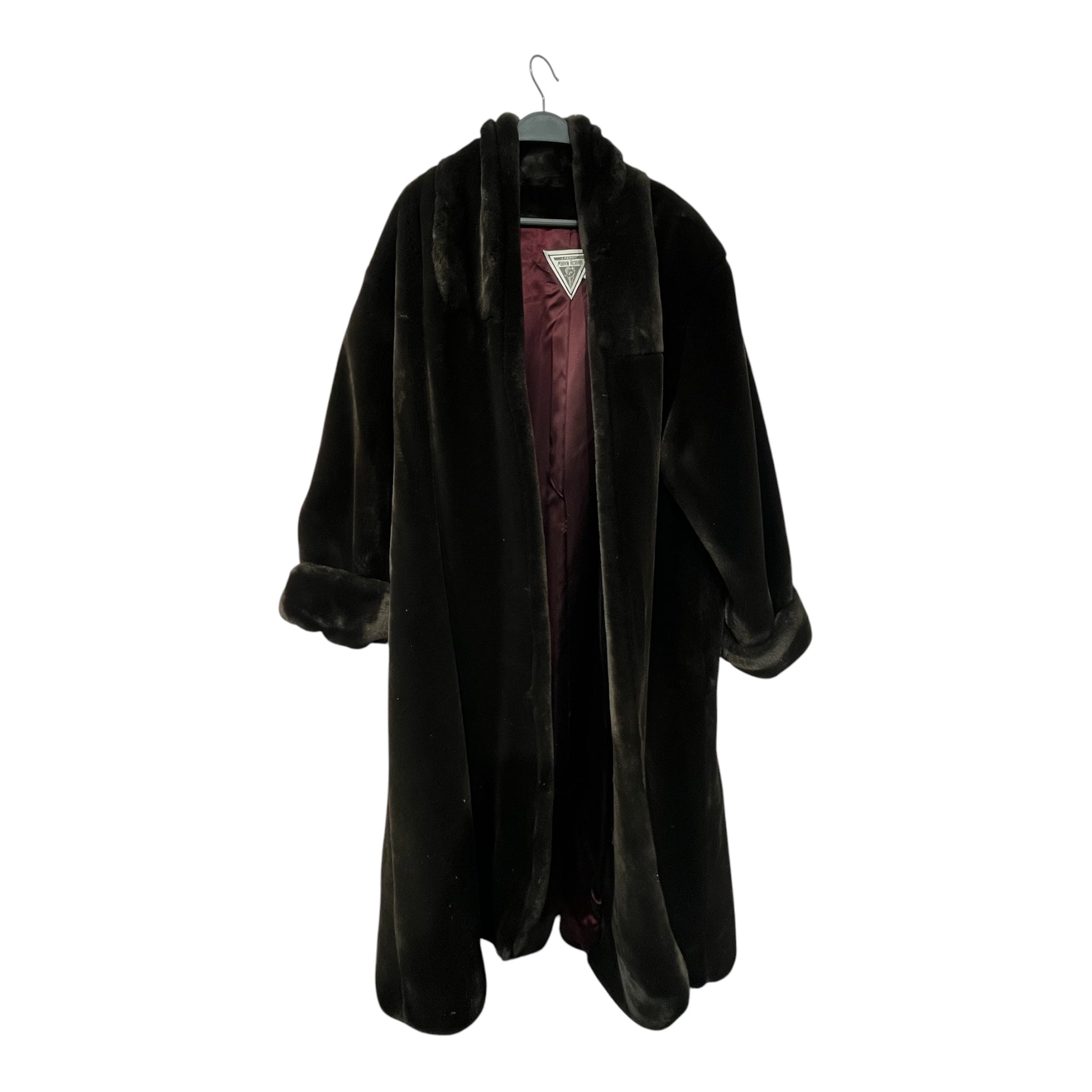 MARVIN RICHARDS/Coat/L/Fake Fur/BRW/Double Breasted/long fur coat (brwn) view 1