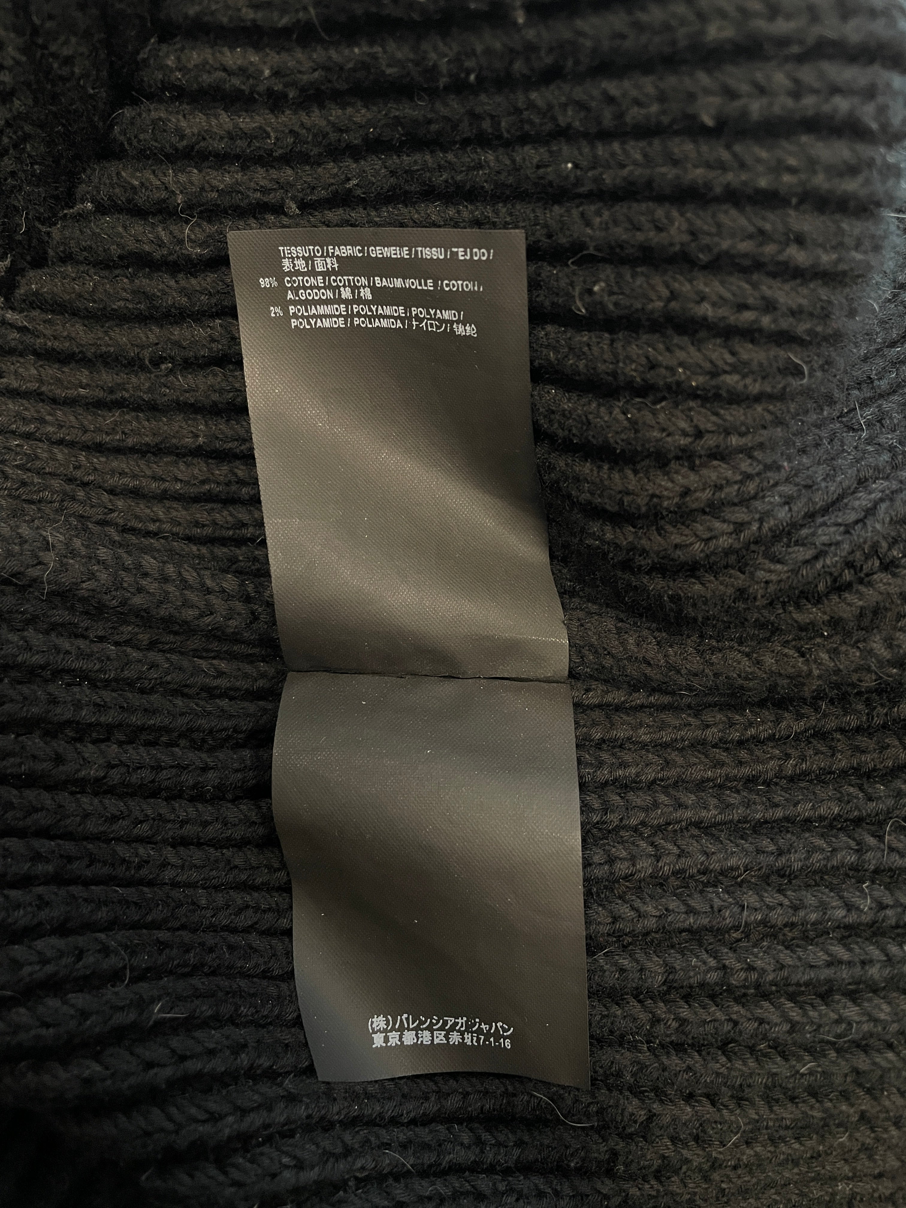 BALENCIAGA/Heavy Sweater/38/Cotton/BLK/HEAVY V NECK RIBBED view 5
