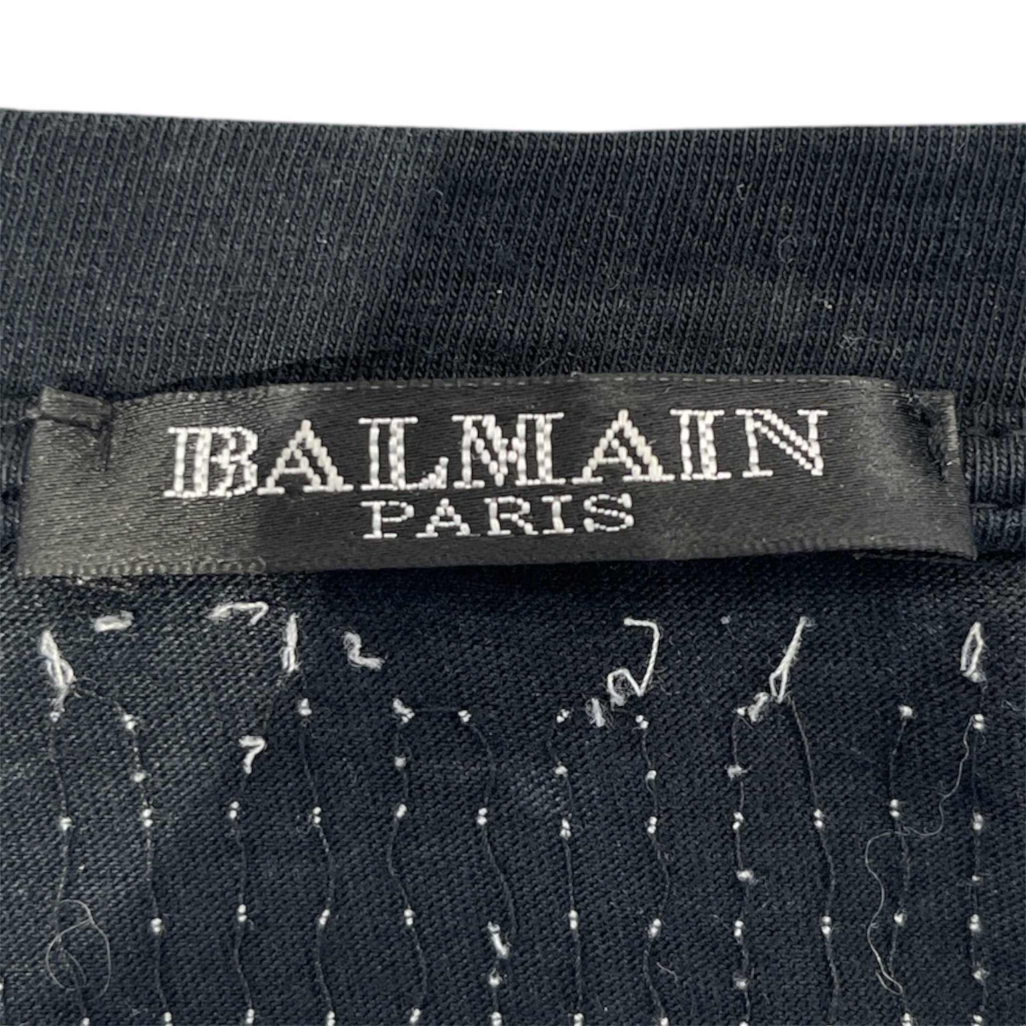 BALMAIN/LS Shirt/40/Cotton/BLK/SIL SEQUENCE ALL OVER view 3